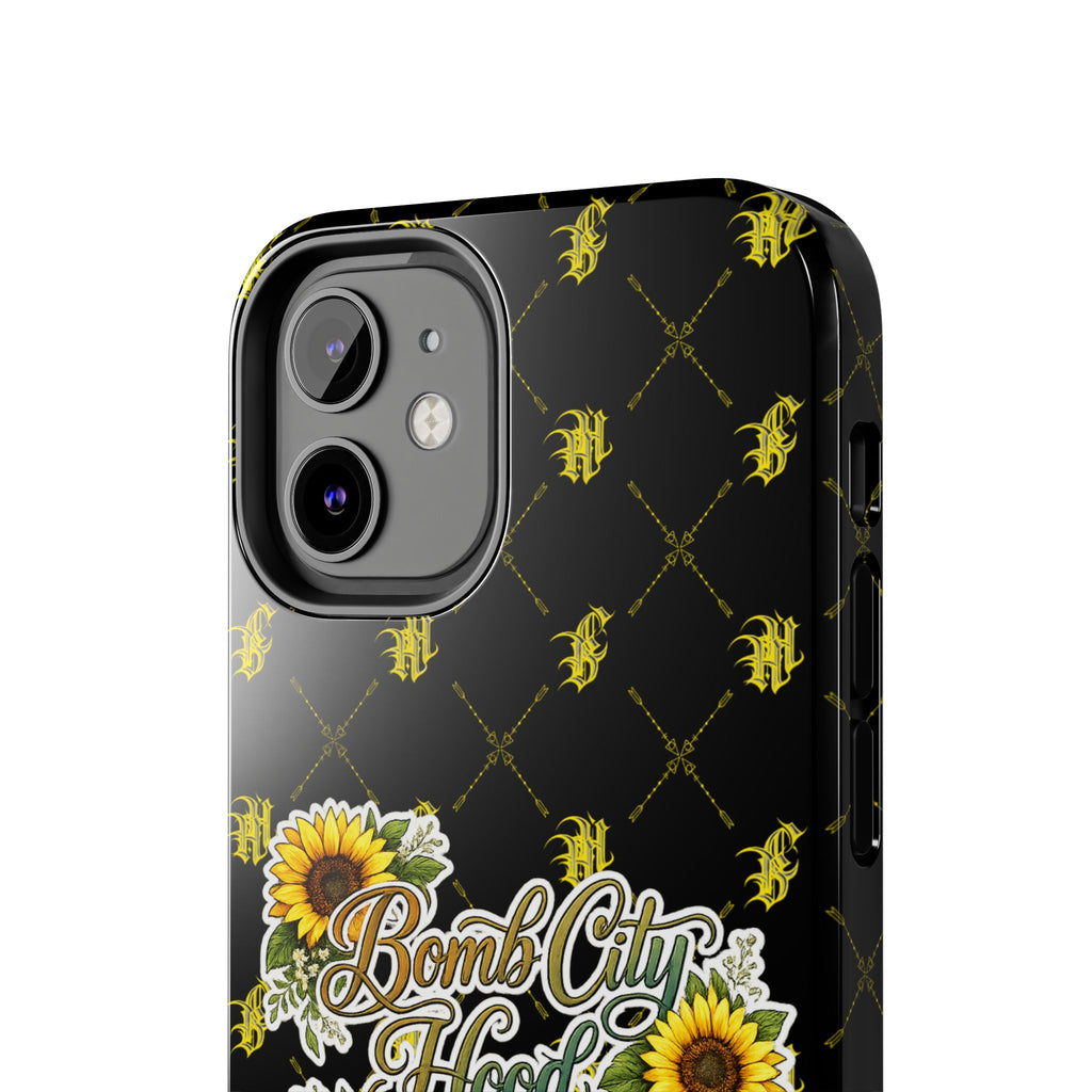 Tough Phone Case — "Bomb City Hood Hippie" Sunflower Protective Phone Cover