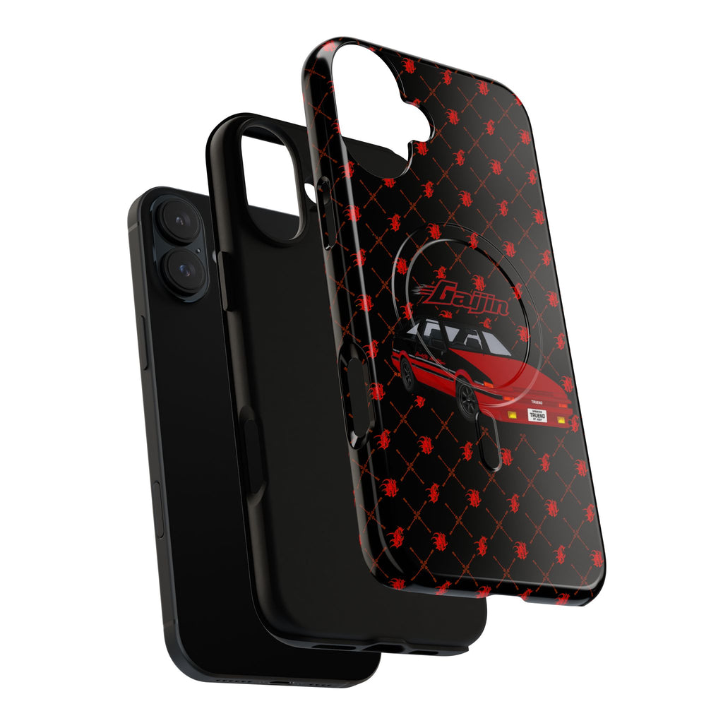 Retro Red Sports Car Tough Magnetic Phone Case — 'Ganja' Graphic