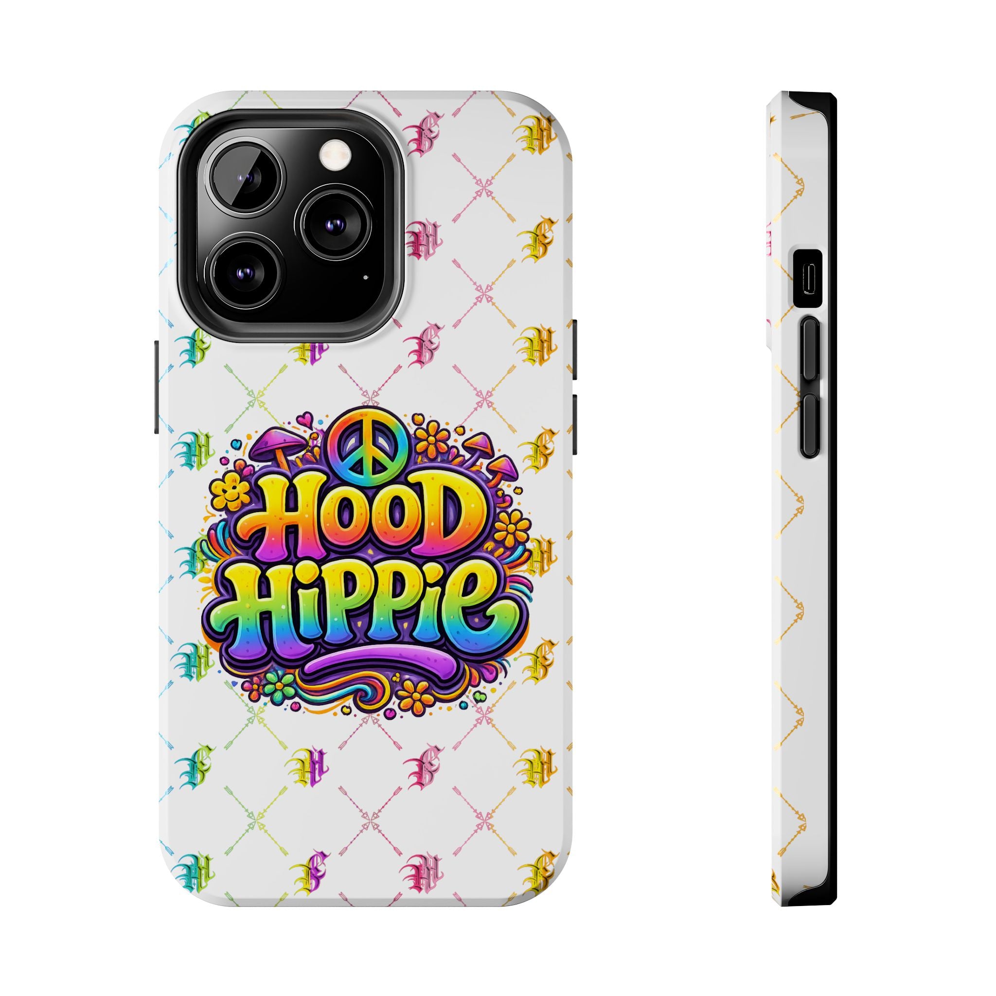 Bomb City Hood Hippie Tough Phone Case — Retro Peace Sign Floral iPhone Cover