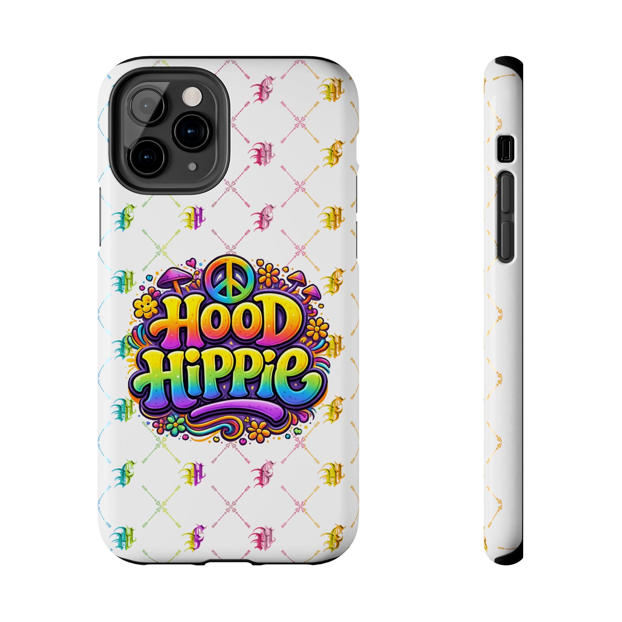 Bomb City Hood Hippie Tough Phone Case — Retro Peace Sign Floral iPhone Cover