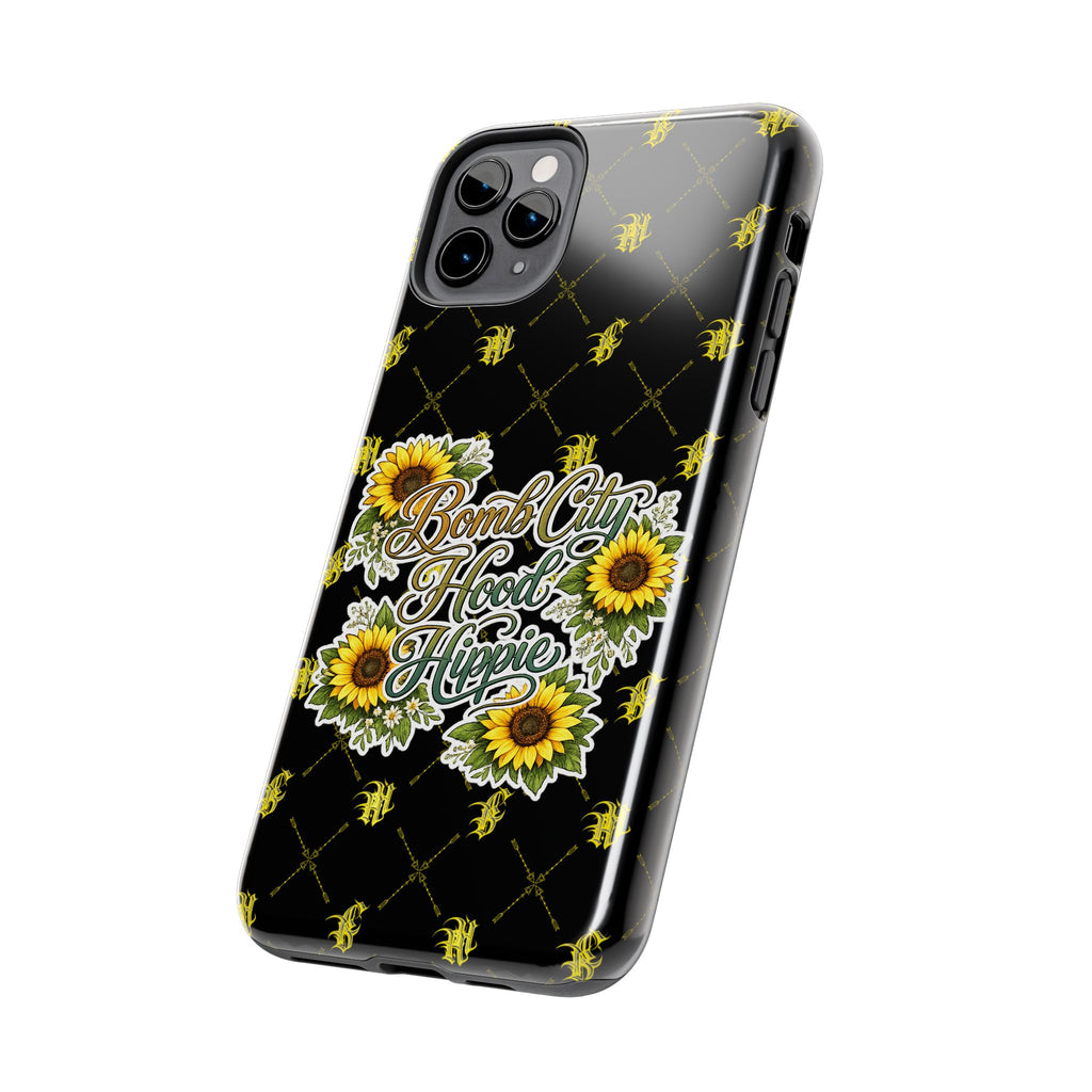 Tough Phone Case — "Bomb City Hood Hippie" Sunflower Protective Phone Cover