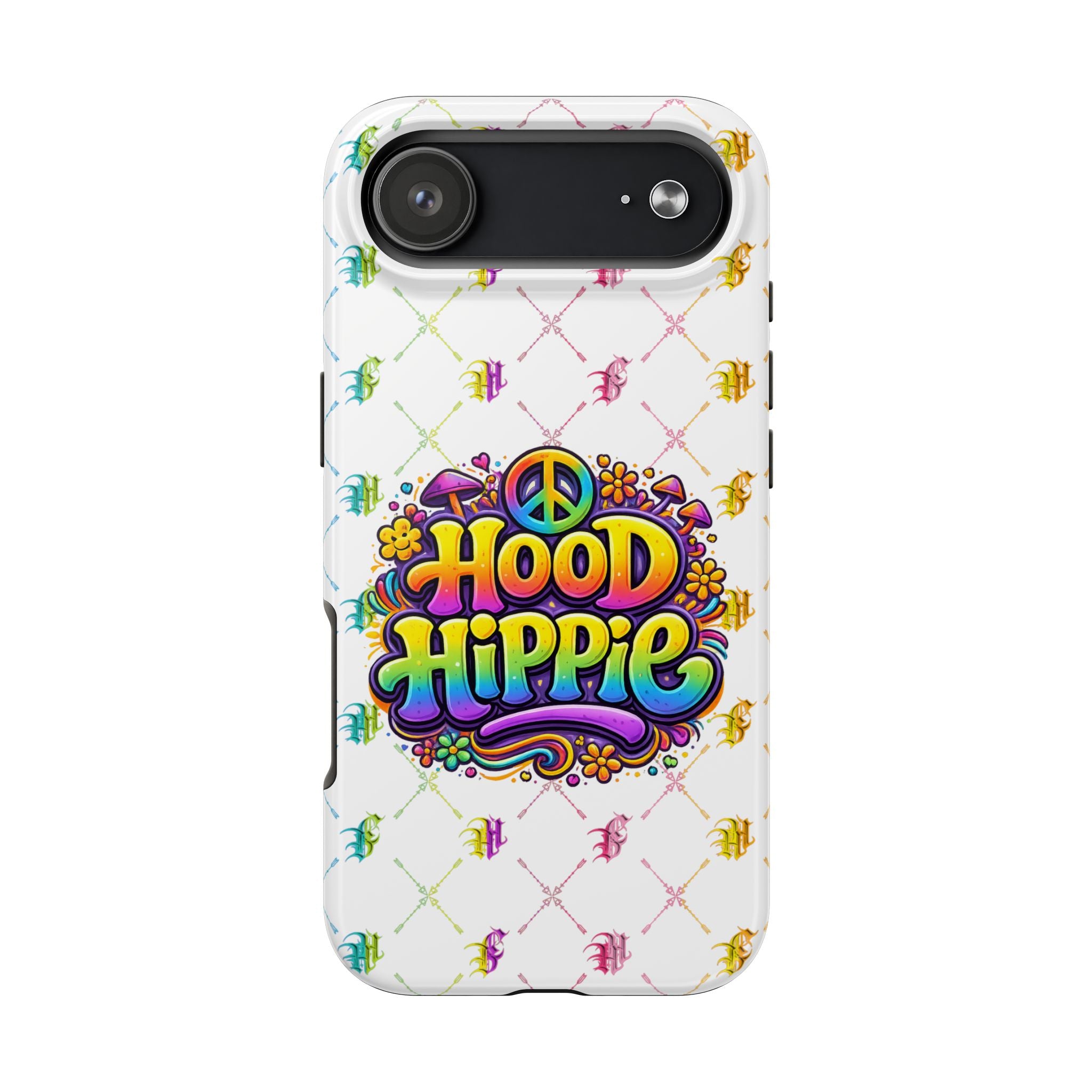 Bomb City Hood Hippie Tough Phone Case — Retro Peace Sign Floral iPhone Cover