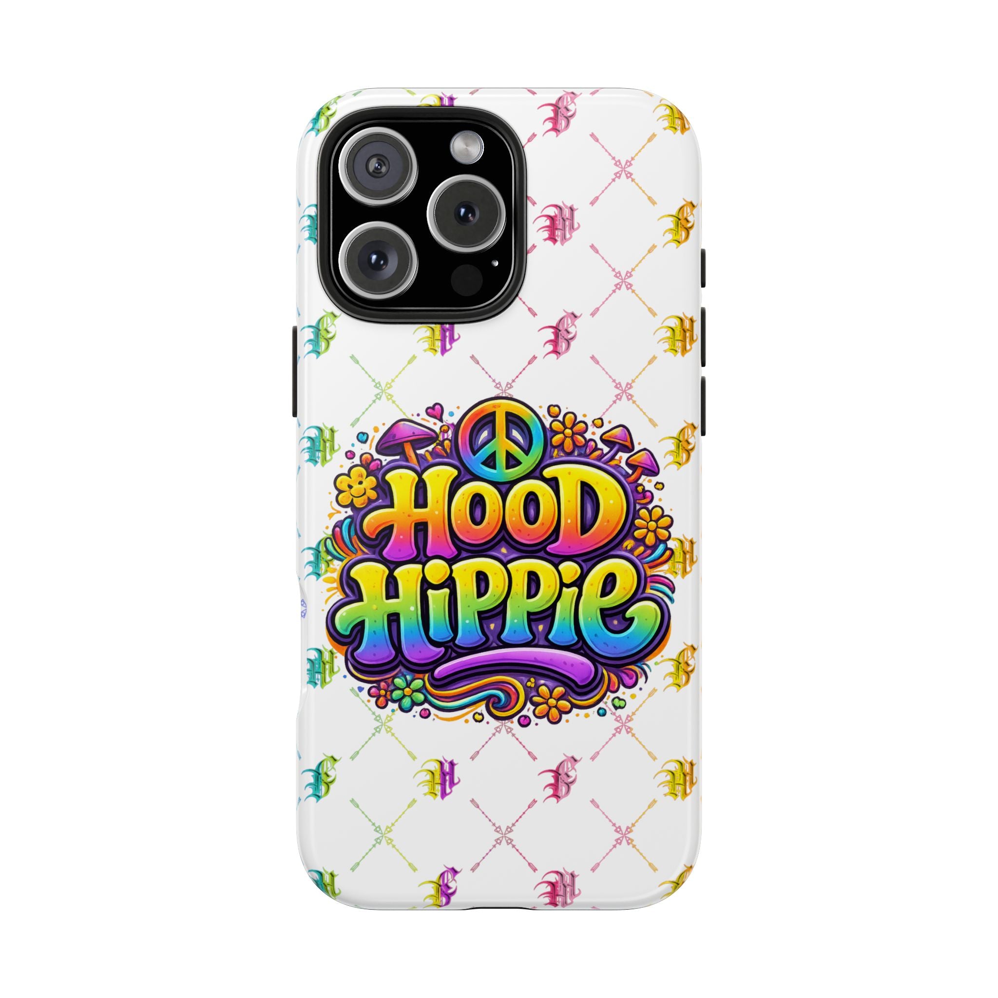 Bomb City Hood Hippie Tough Phone Case — Retro Peace Sign Floral iPhone Cover