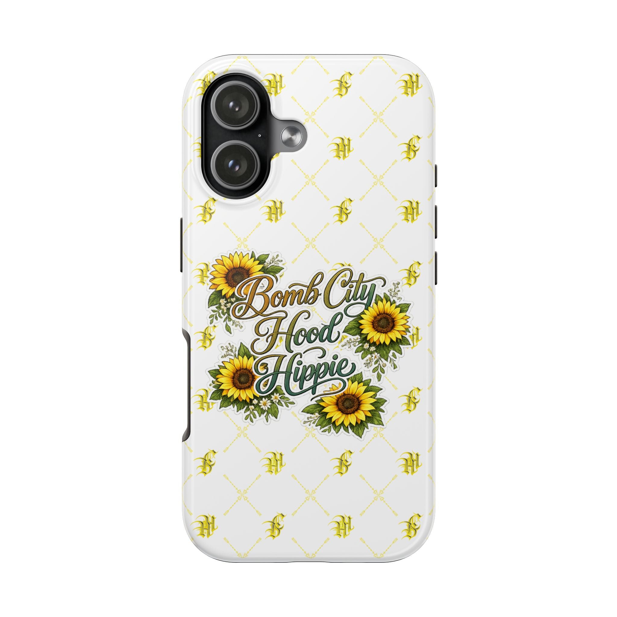Tough Phone Case — "Bomb City Hood Hippie" Sunflower Protective Cover