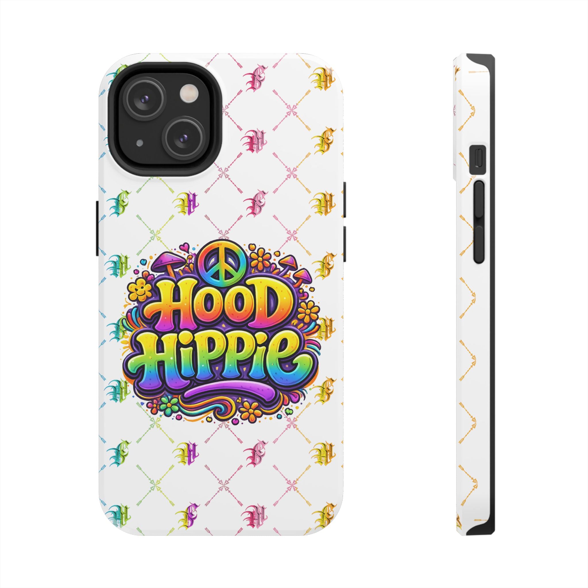 Bomb City Hood Hippie Tough Phone Case — Retro Peace Sign Floral iPhone Cover