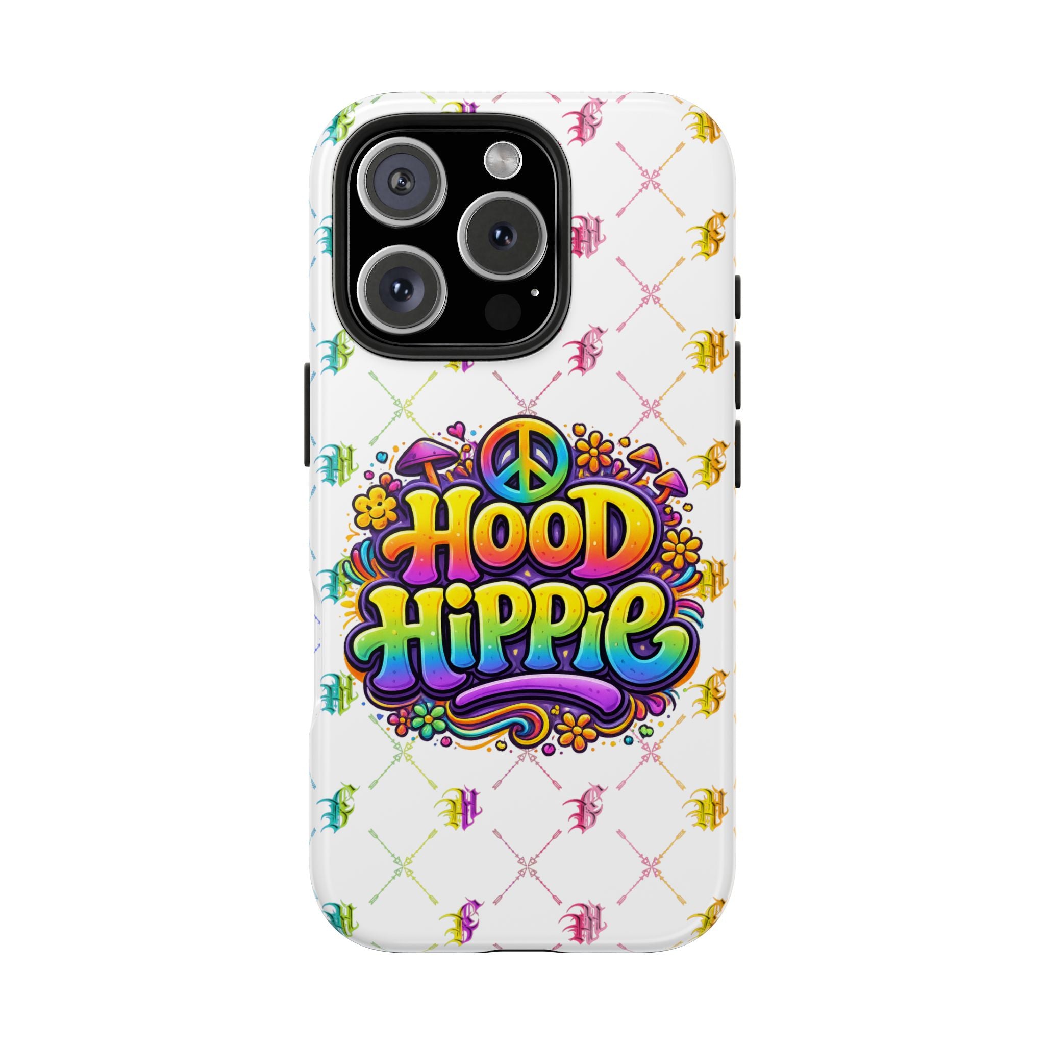 Bomb City Hood Hippie Tough Phone Case — Retro Peace Sign Floral iPhone Cover