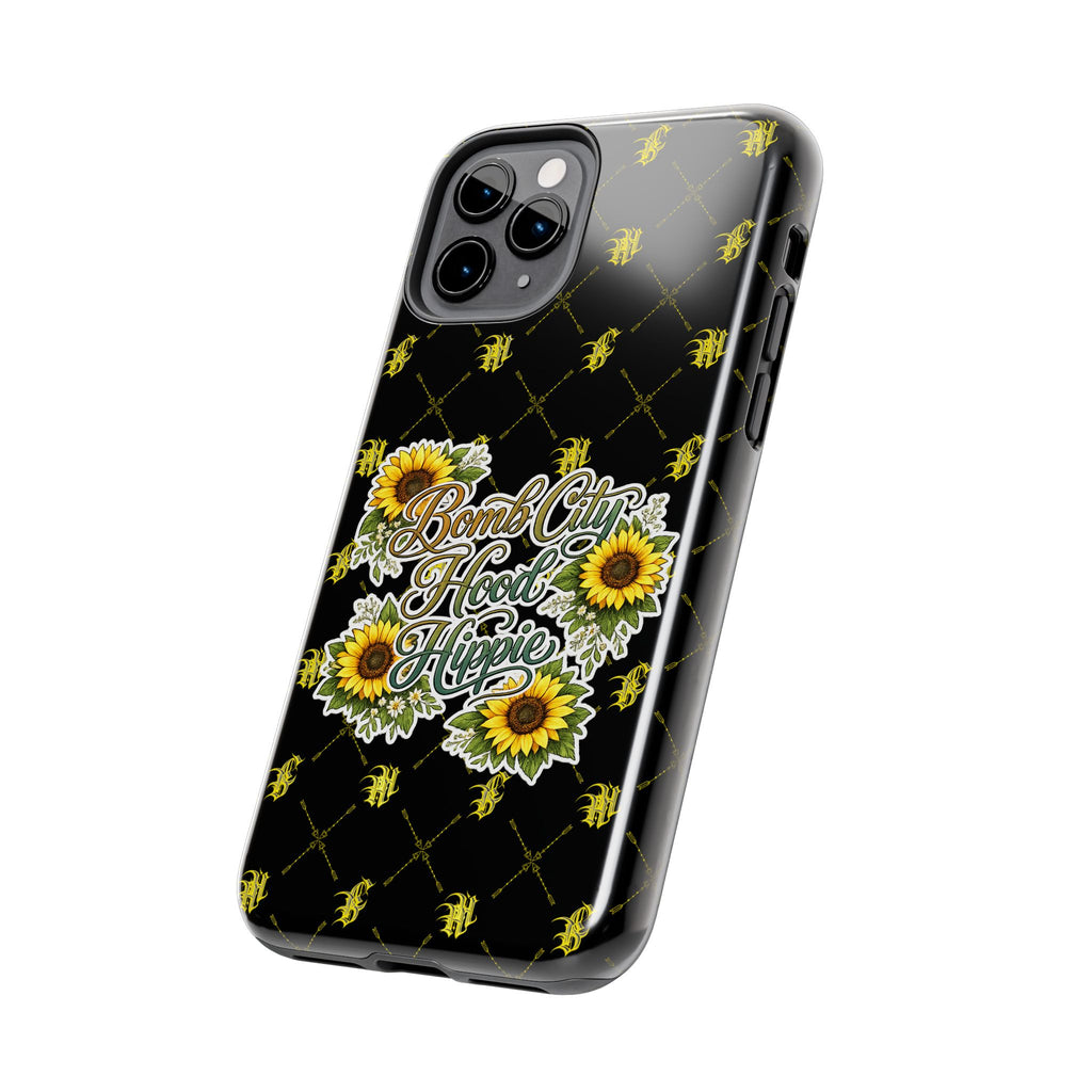 Tough Phone Case — "Bomb City Hood Hippie" Sunflower Protective Phone Cover
