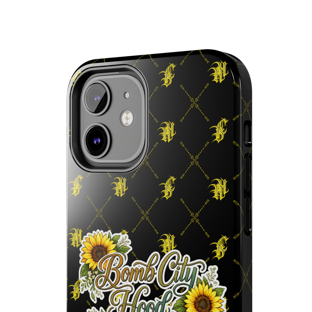 Tough Phone Case — "Bomb City Hood Hippie" Sunflower Protective Phone Cover