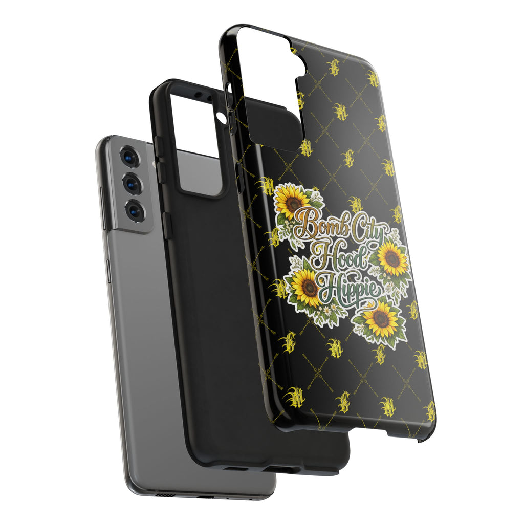 Tough Phone Case — "Bomb City Hood Hippie" Sunflower Protective Phone Cover