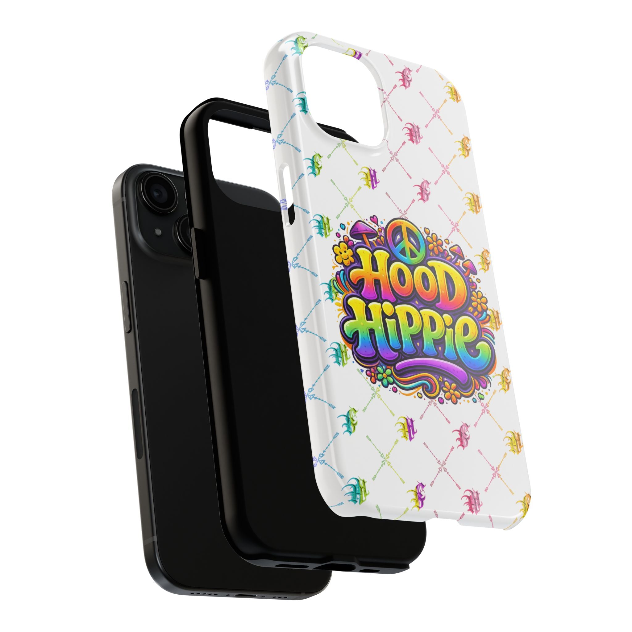 Bomb City Hood Hippie Tough Phone Case — Retro Peace Sign Floral iPhone Cover