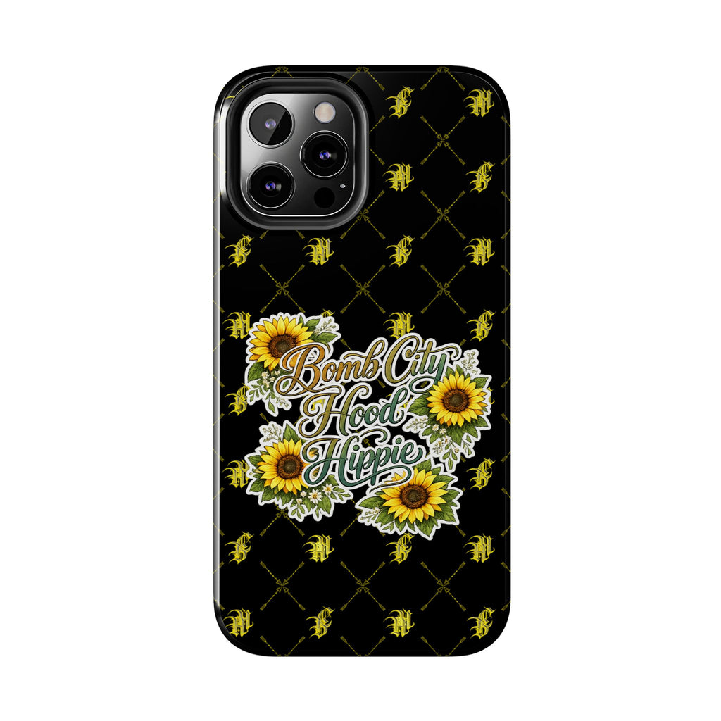 Tough Phone Case — "Bomb City Hood Hippie" Sunflower Protective Phone Cover