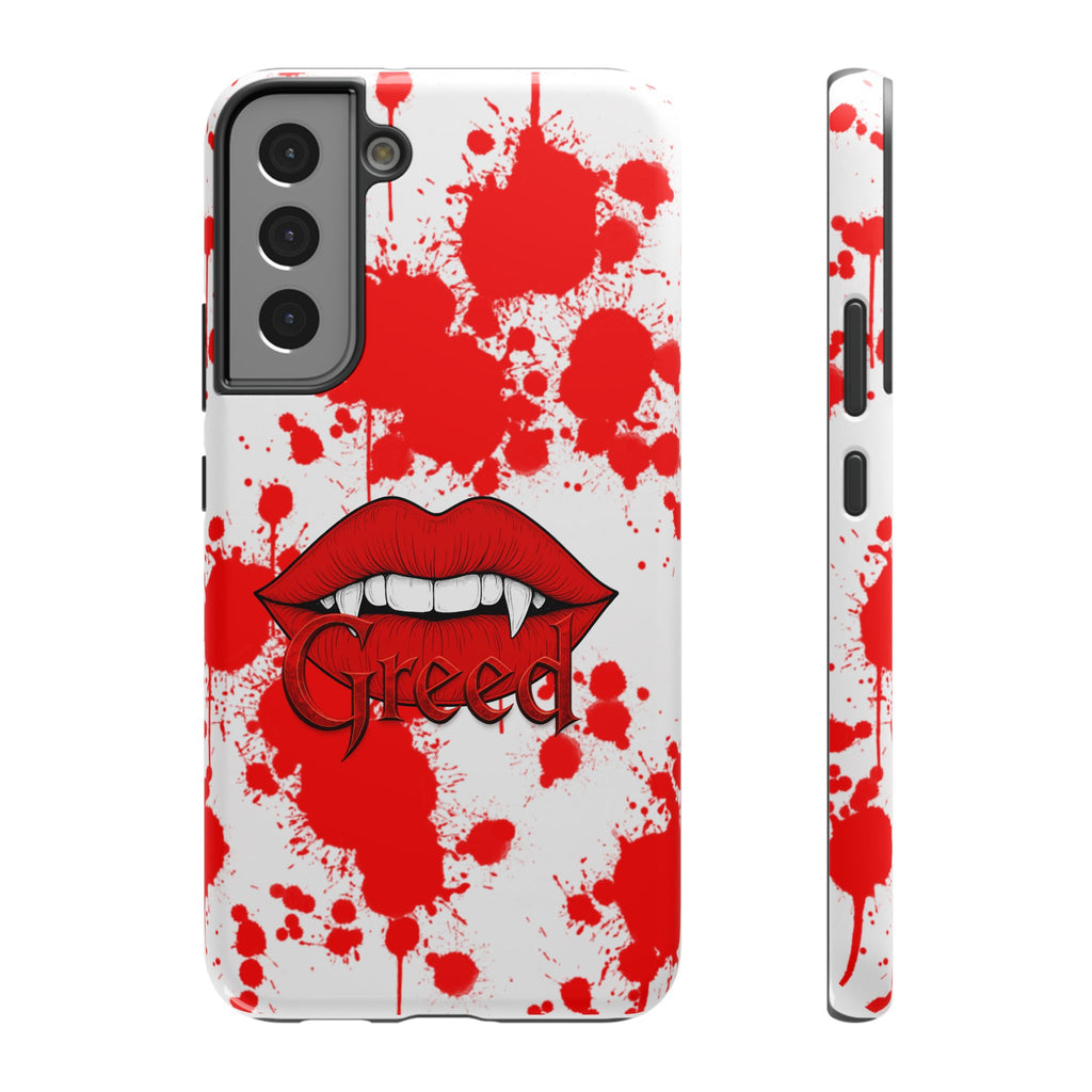 Vampire Lips Phone Case — Red Blood Splatter Impact-Resistant Case