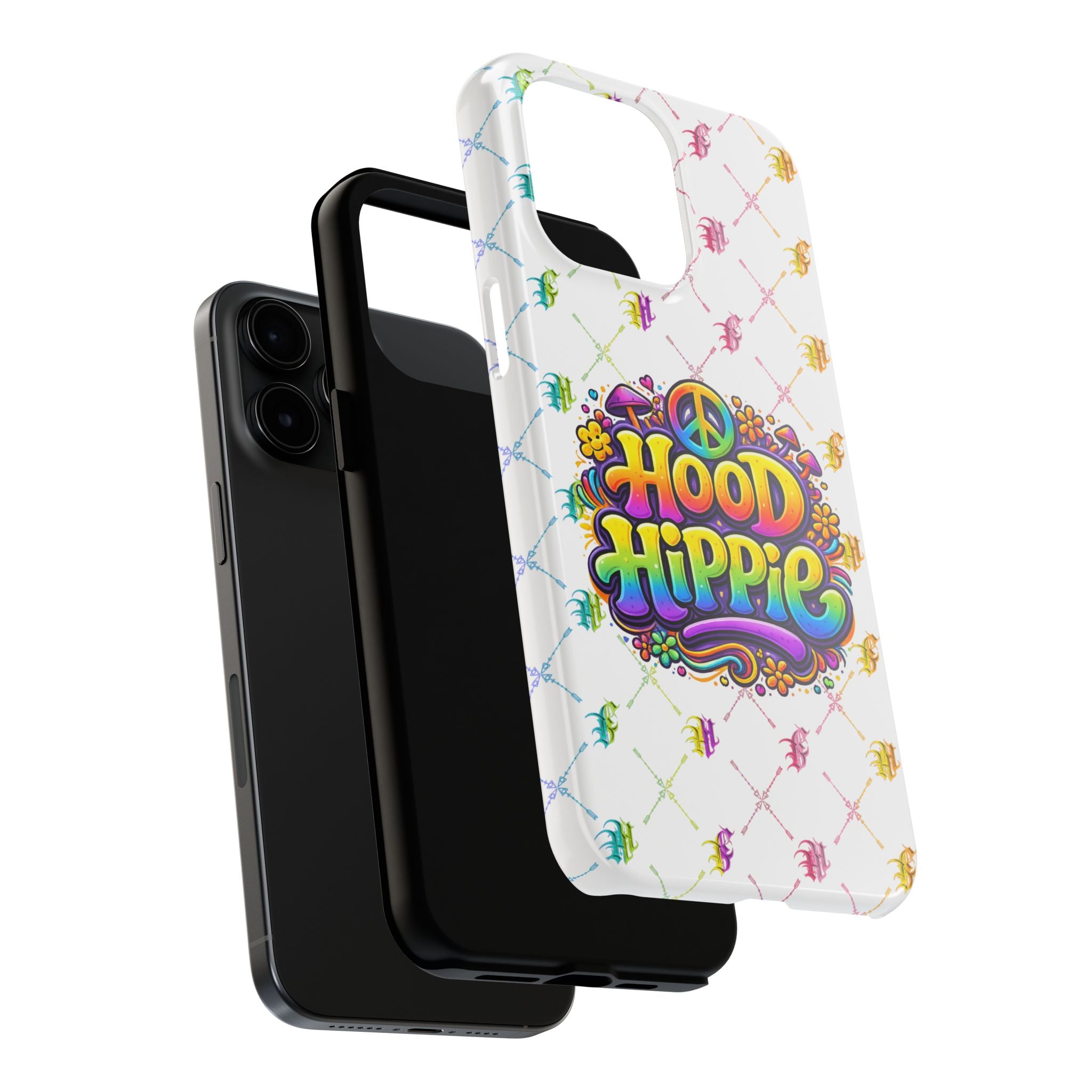 Bomb City Hood Hippie Tough Phone Case — Retro Peace Sign Floral iPhone Cover