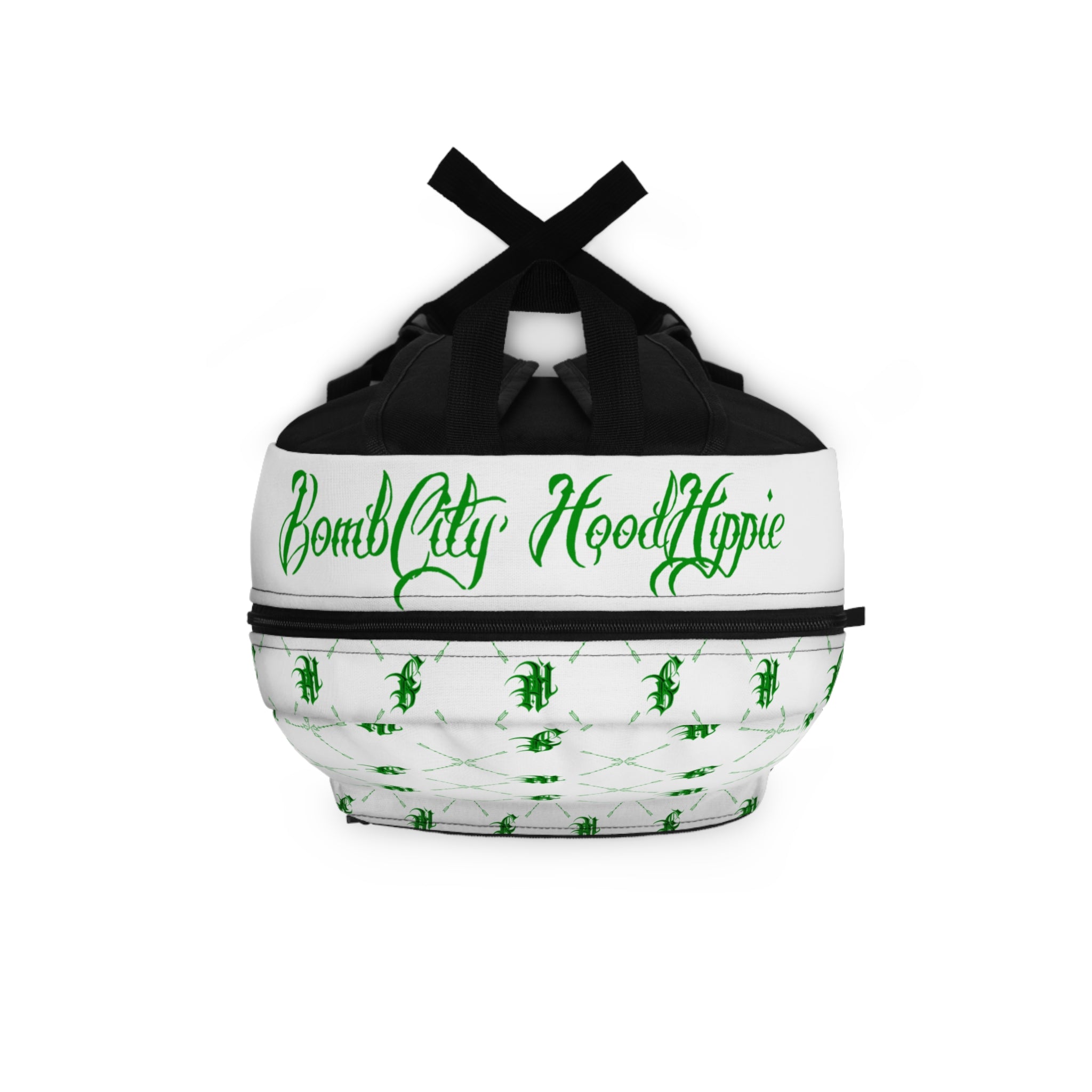 Bomb City Hood Hippie Green Pattern Backpack