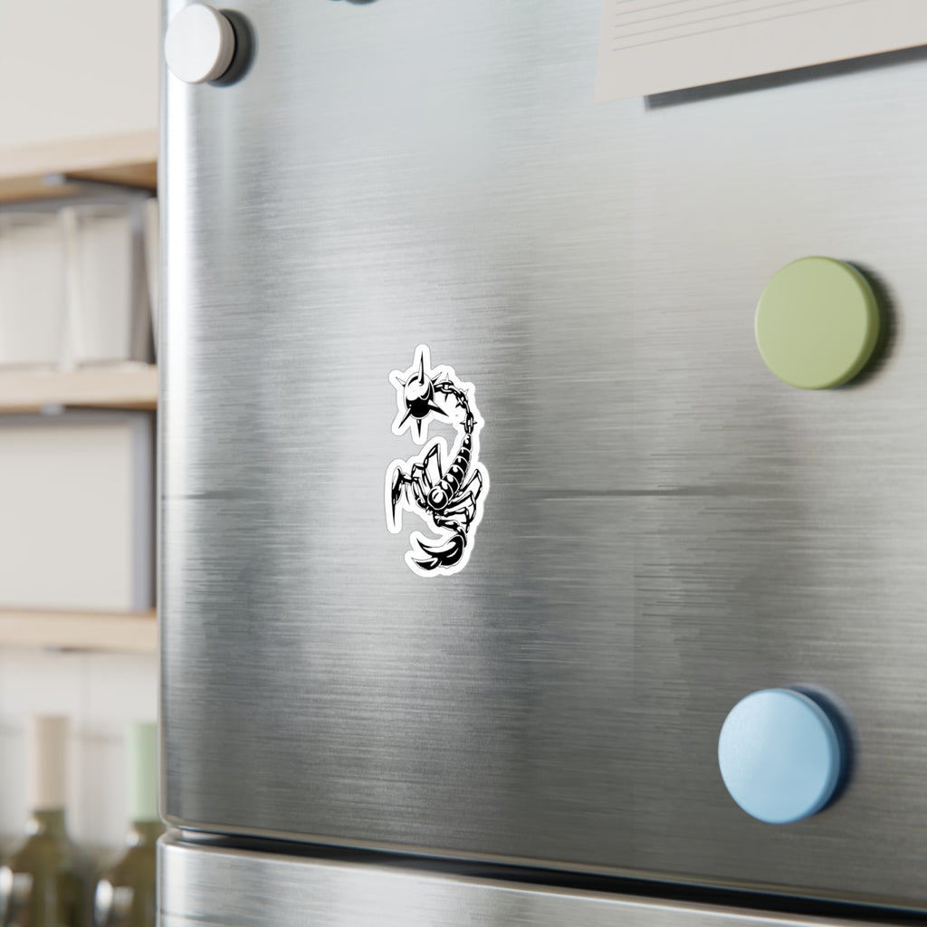 Scorpion Kiss-Cut Vinyl Decal — Black Tribal Scorpion Sticker for Laptops, Water Bottles & Skateboards