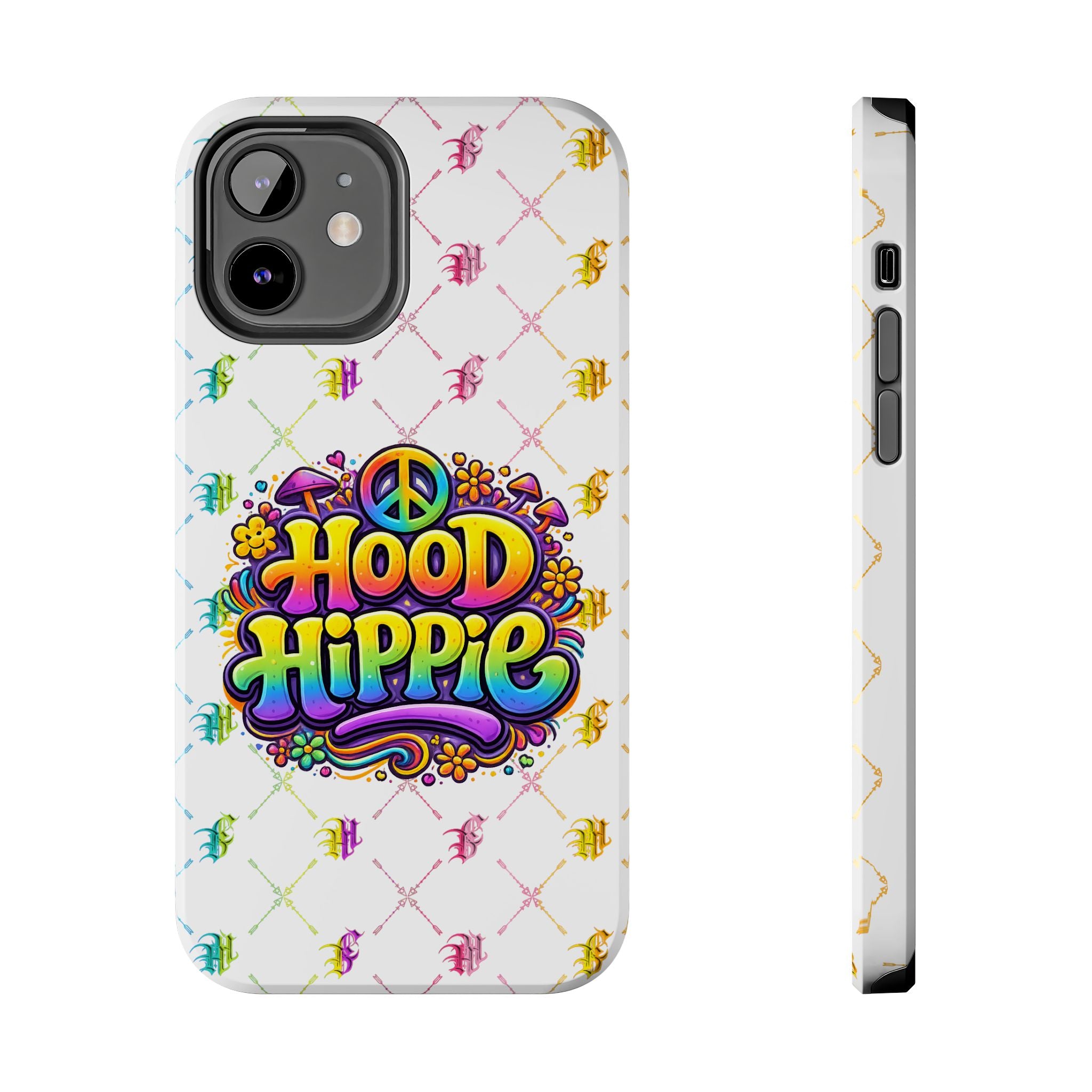 Bomb City Hood Hippie Tough Phone Case — Retro Peace Sign Floral iPhone Cover
