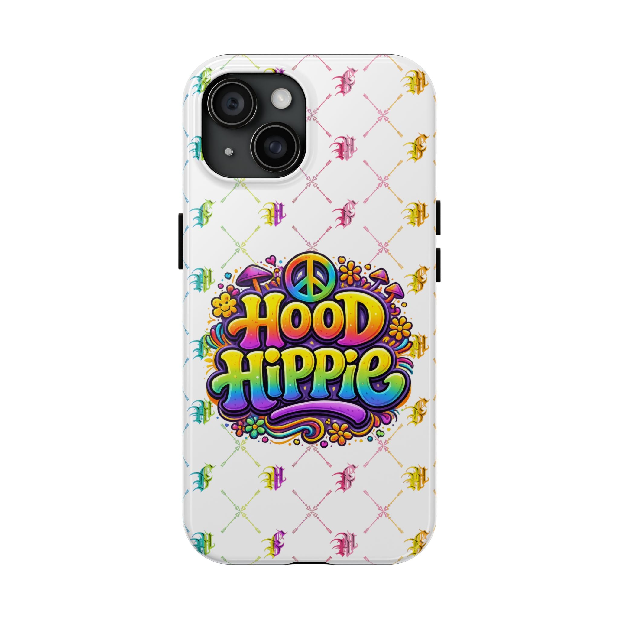 Bomb City Hood Hippie Tough Phone Case — Retro Peace Sign Floral iPhone Cover