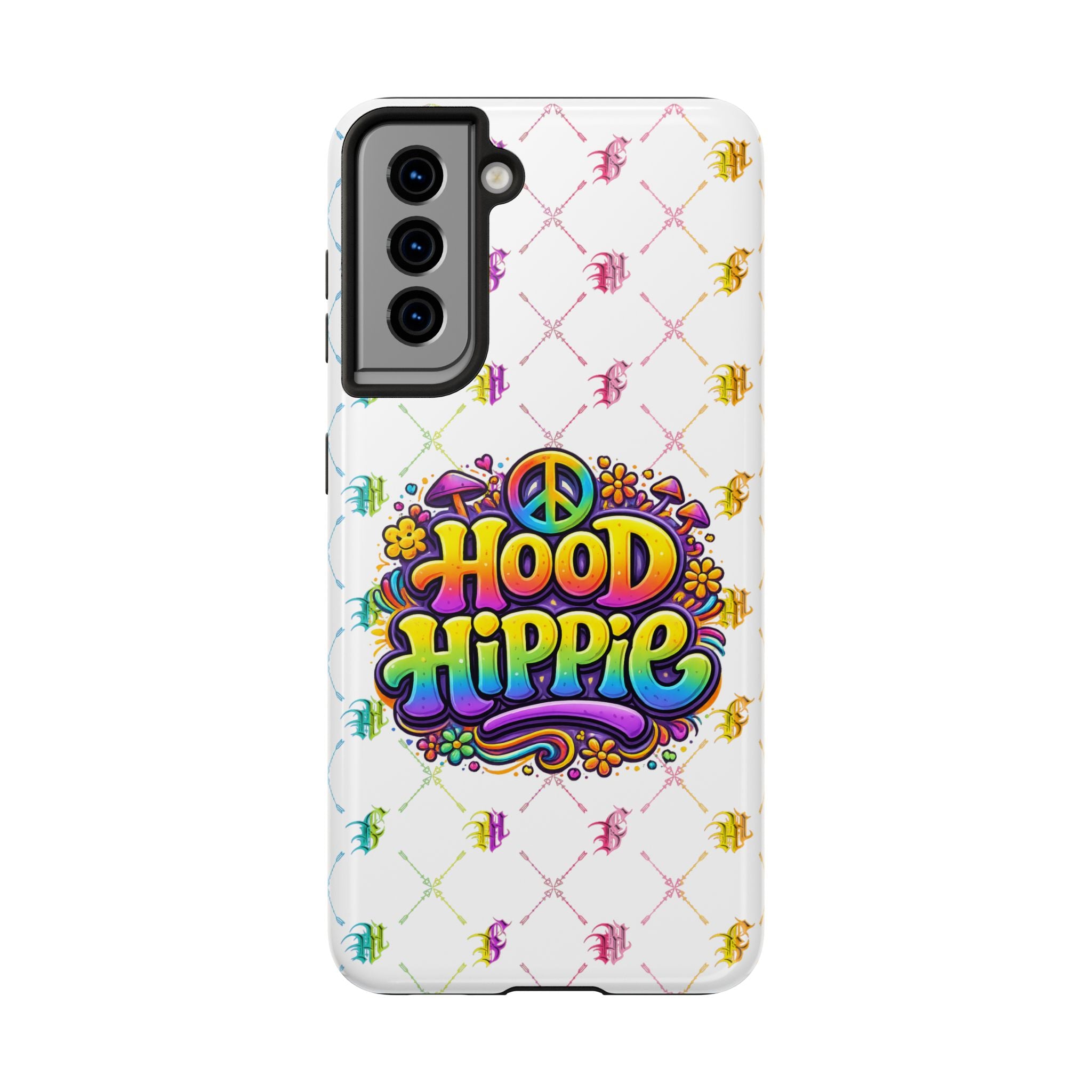 Bomb City Hood Hippie Tough Phone Case — Retro Peace Sign Floral iPhone Cover