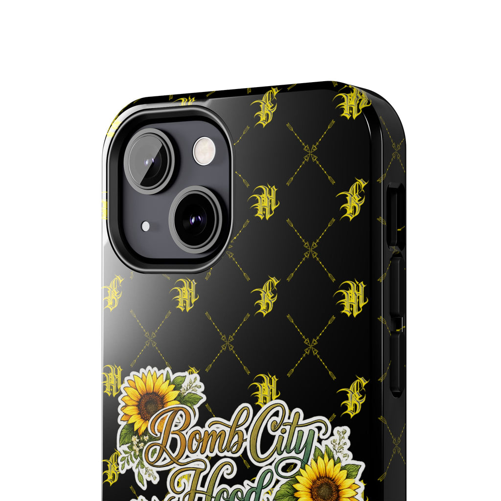 Tough Phone Case — "Bomb City Hood Hippie" Sunflower Protective Phone Cover