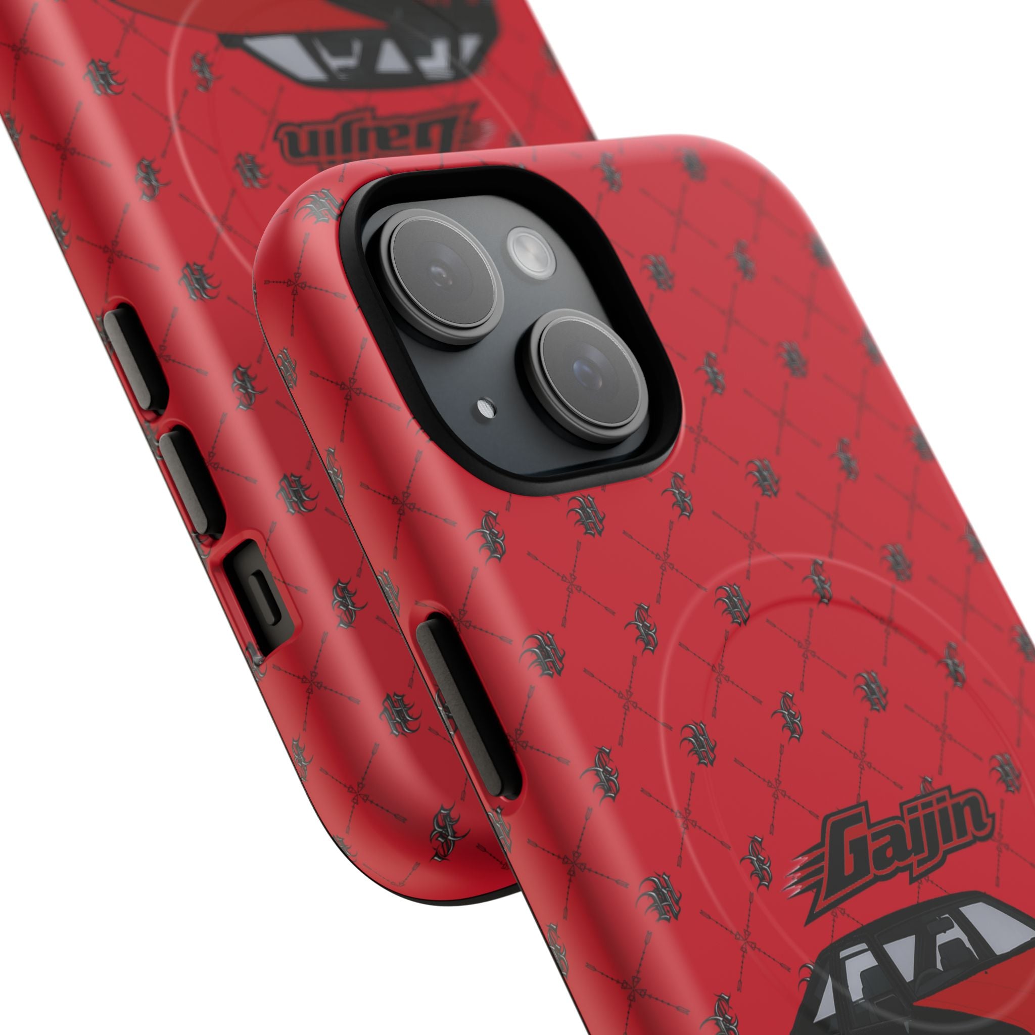 Red JDM Drift Car Magnetic Phone Case — 'Gaijin' Retro Racing Design