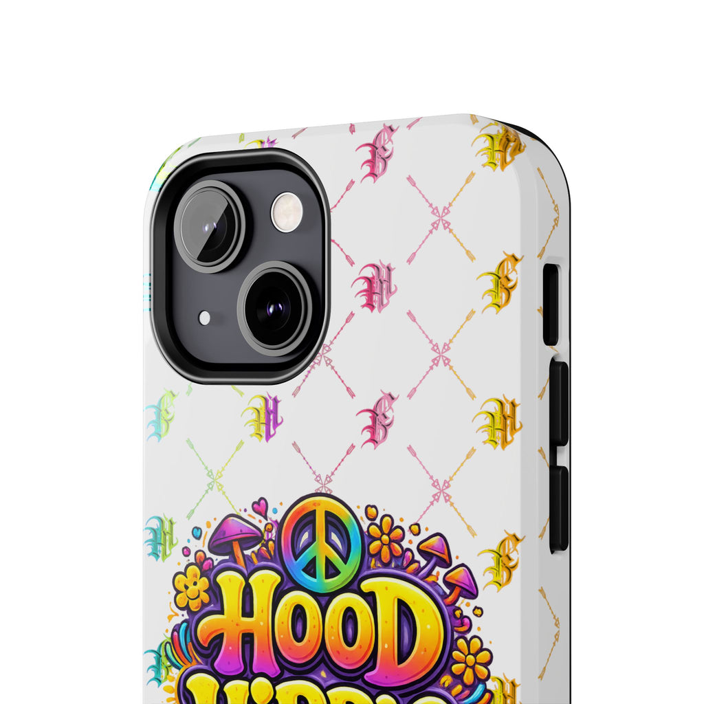 Bomb City Hood Hippie Tough Phone Case — Retro Peace Sign Floral iPhone Cover