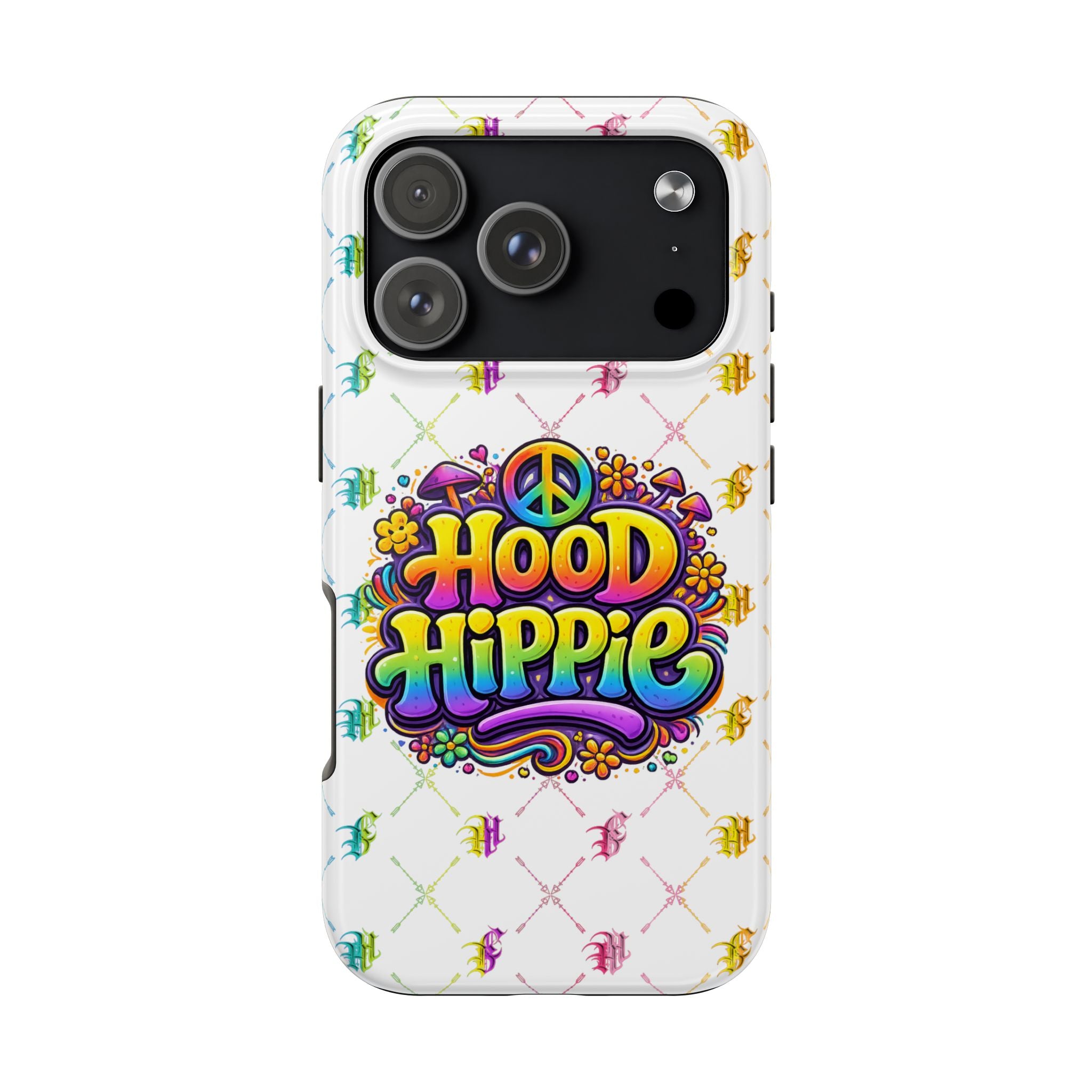 Bomb City Hood Hippie Tough Phone Case — Retro Peace Sign Floral iPhone Cover
