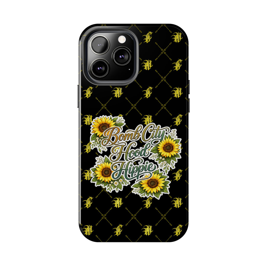 Tough Phone Case — "Bomb City Hood Hippie" Sunflower Protective Phone Cover