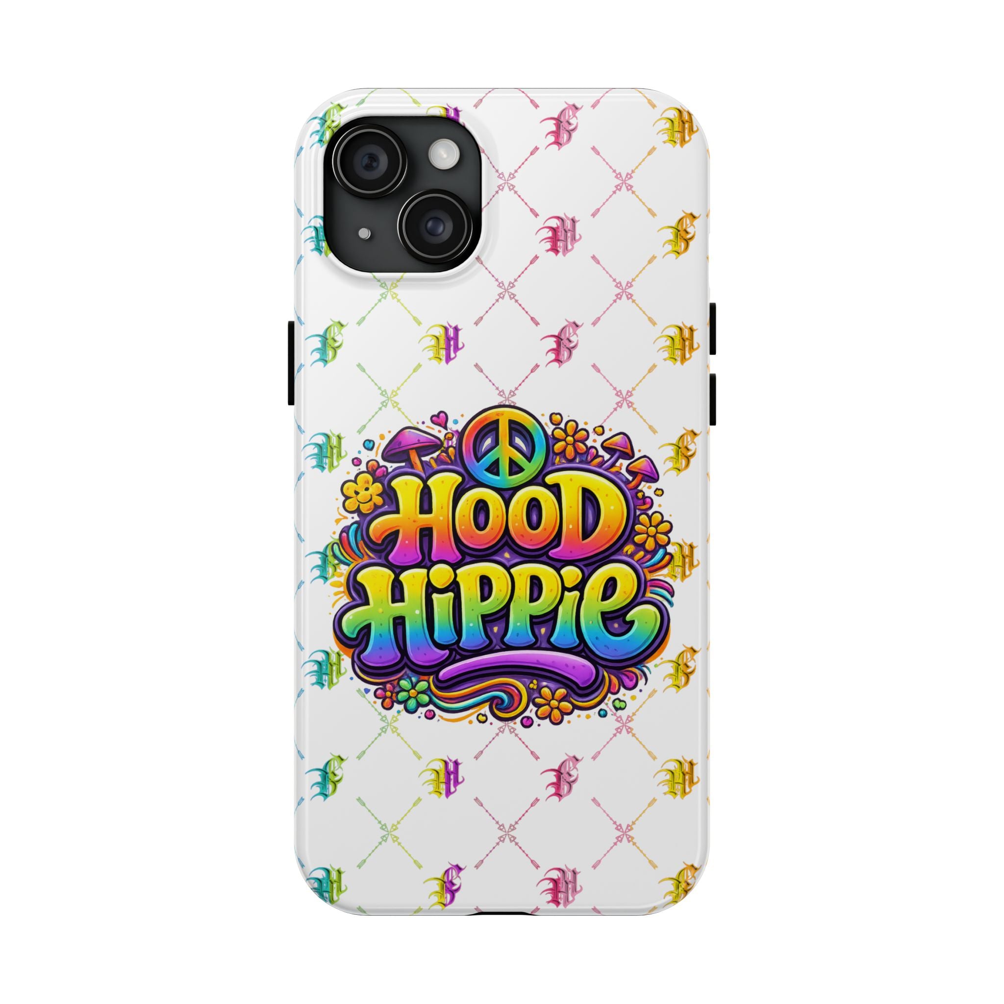 Bomb City Hood Hippie Tough Phone Case — Retro Peace Sign Floral iPhone Cover