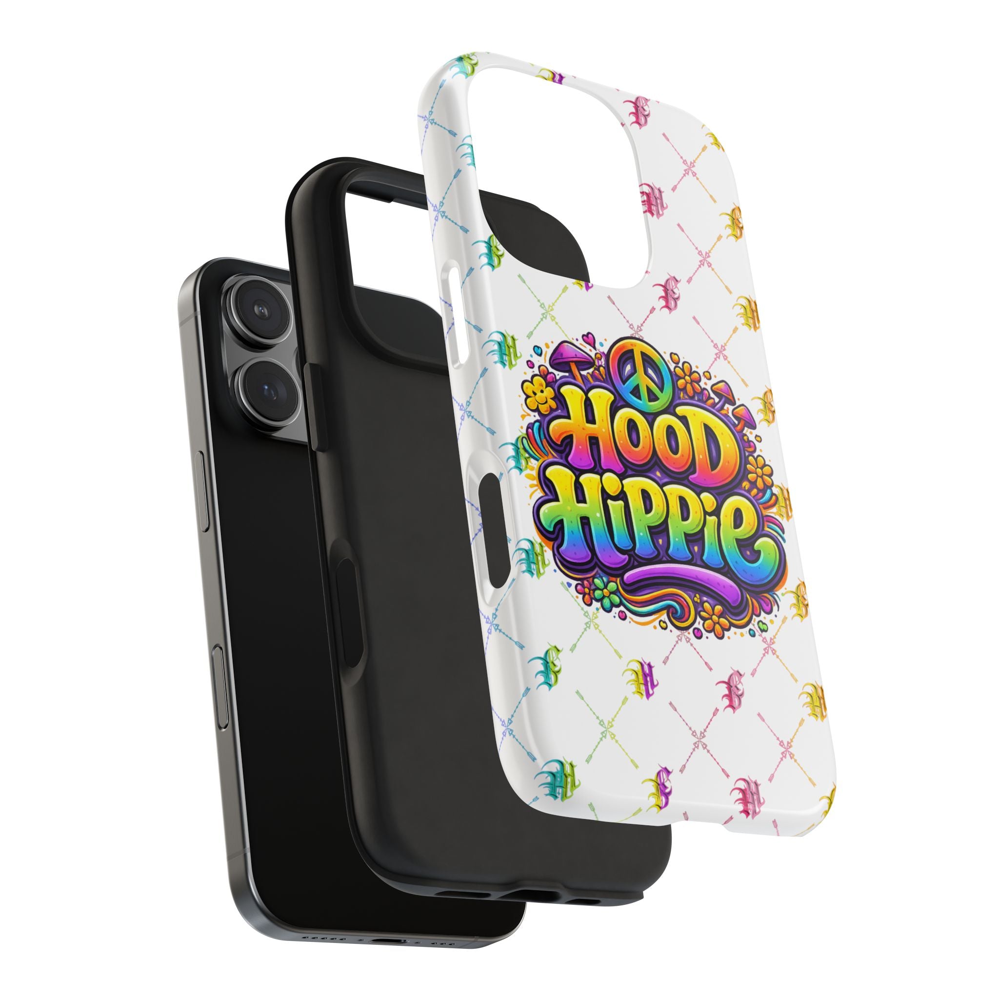 Bomb City Hood Hippie Tough Phone Case — Retro Peace Sign Floral iPhone Cover