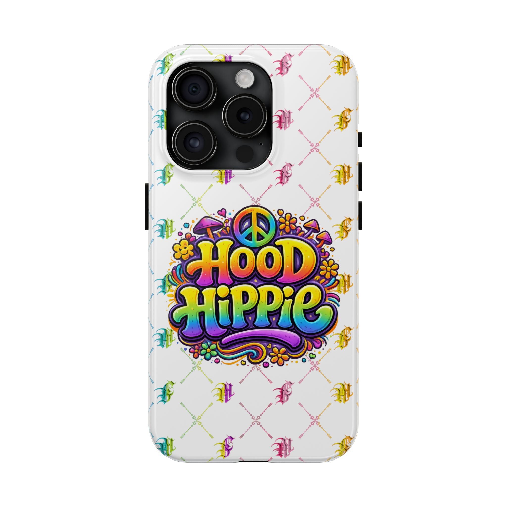 Bomb City Hood Hippie Tough Phone Case — Retro Peace Sign Floral iPhone Cover