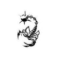 Scorpion Kiss-Cut Vinyl Decal — Black Tribal Scorpion Sticker for Laptops, Water Bottles & Skateboards