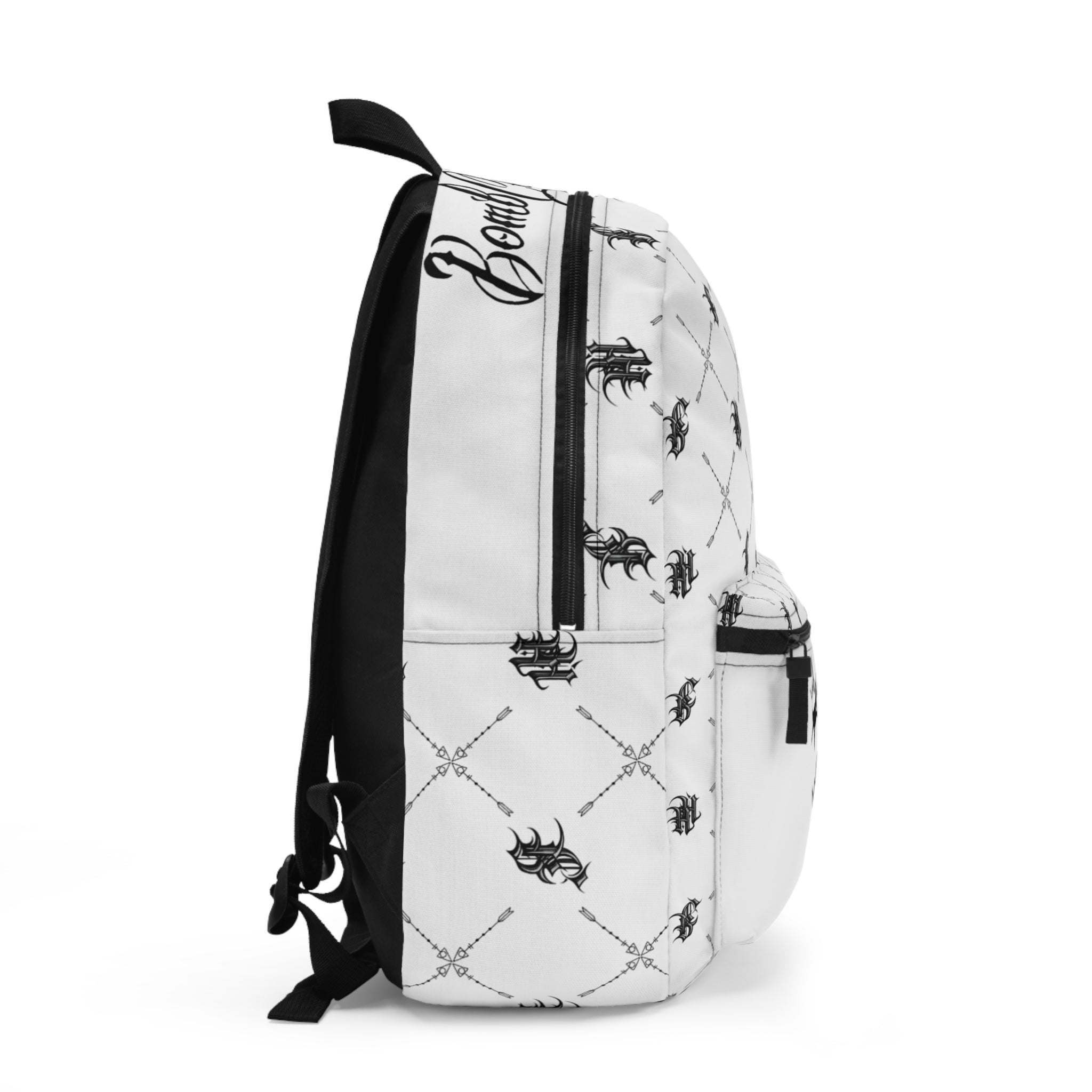Bomb City Hood Hippie Scorpion Pattern Backpack — Monochrome Gothic Scorpion Print School & Travel Bag