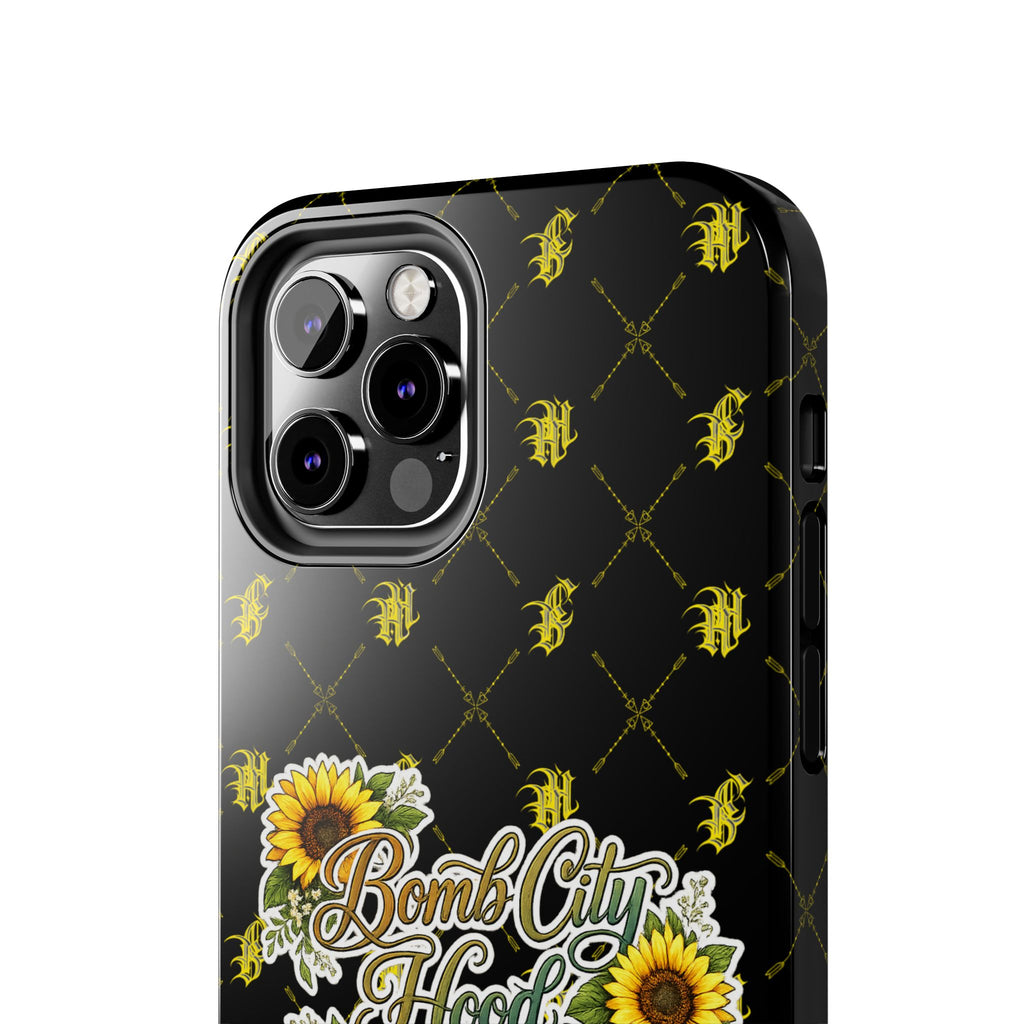 Tough Phone Case — "Bomb City Hood Hippie" Sunflower Protective Phone Cover