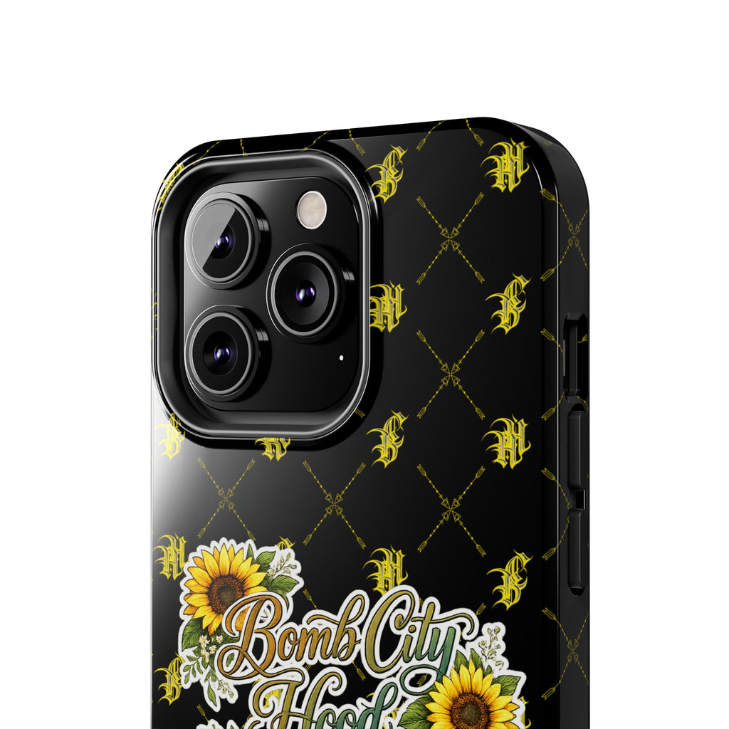 Tough Phone Case — "Bomb City Hood Hippie" Sunflower Protective Phone Cover