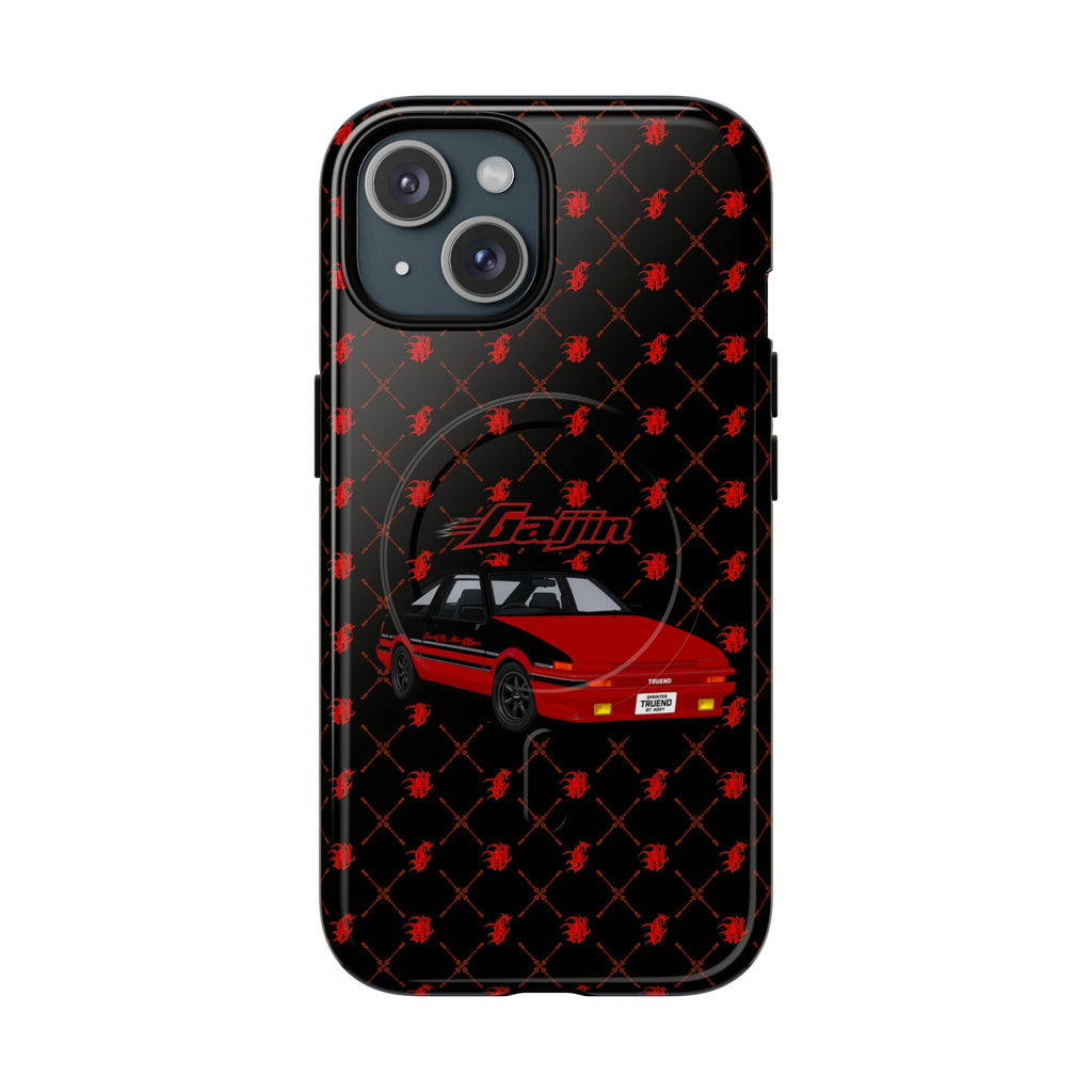 Retro Red Sports Car Tough Magnetic Phone Case — 'Ganja' Graphic