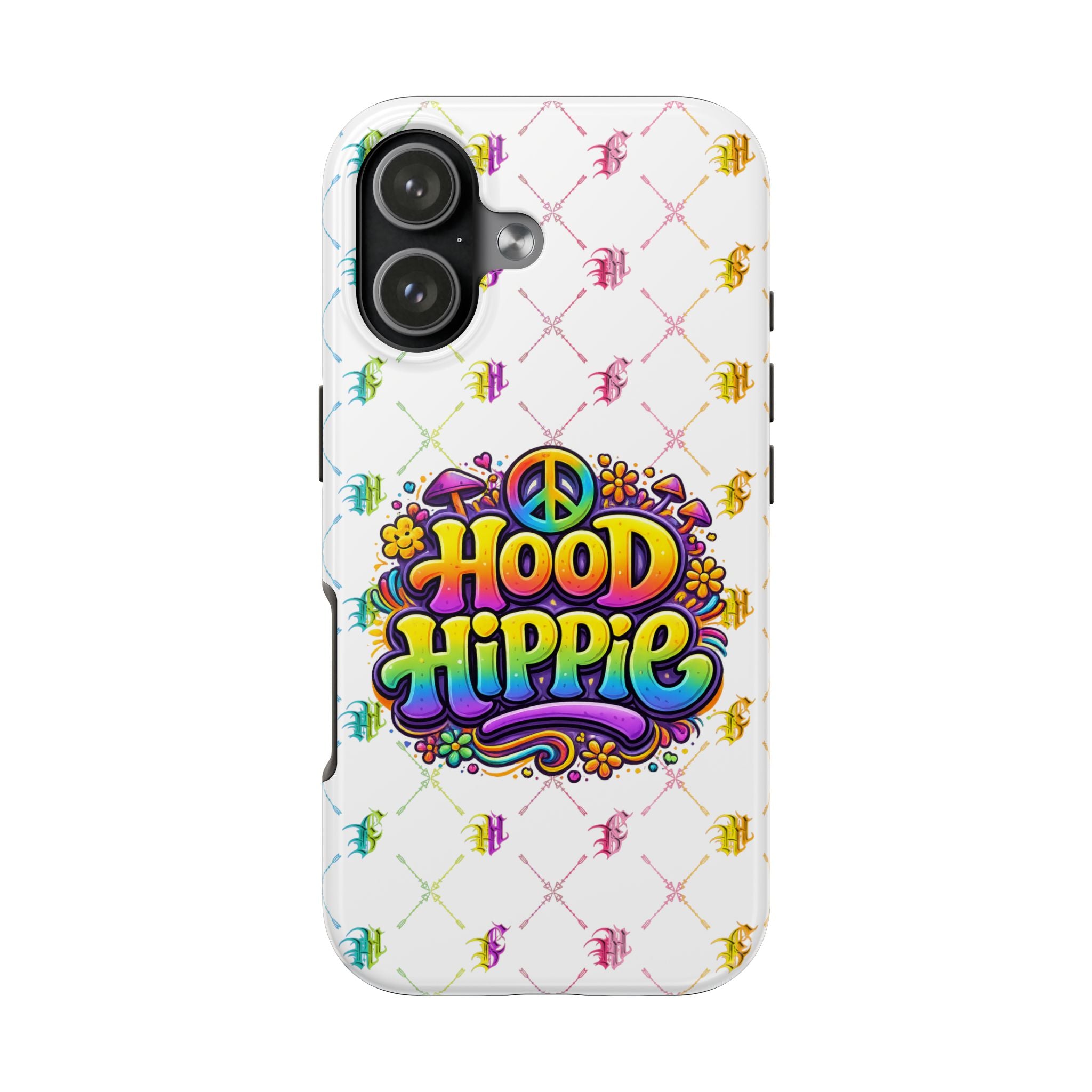 Bomb City Hood Hippie Tough Phone Case — Retro Peace Sign Floral iPhone Cover