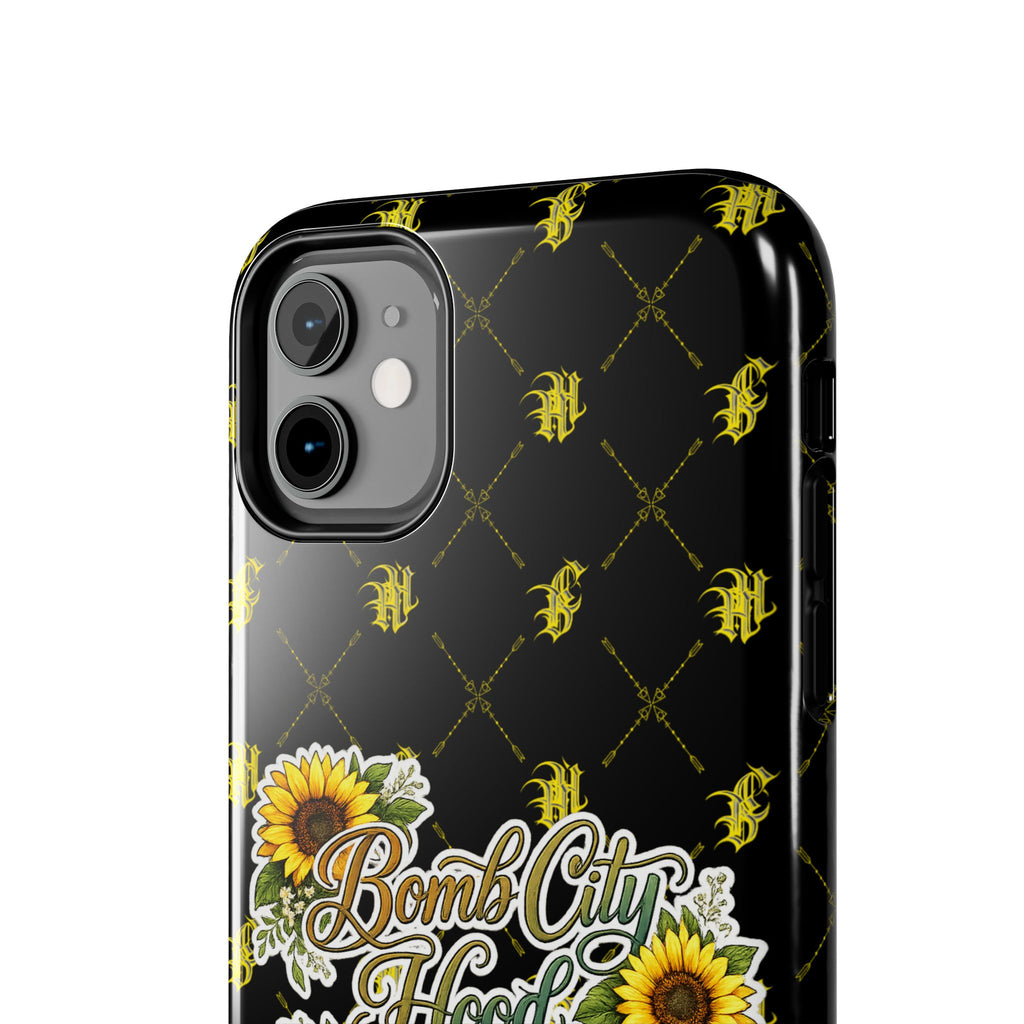 Tough Phone Case — "Bomb City Hood Hippie" Sunflower Protective Phone Cover