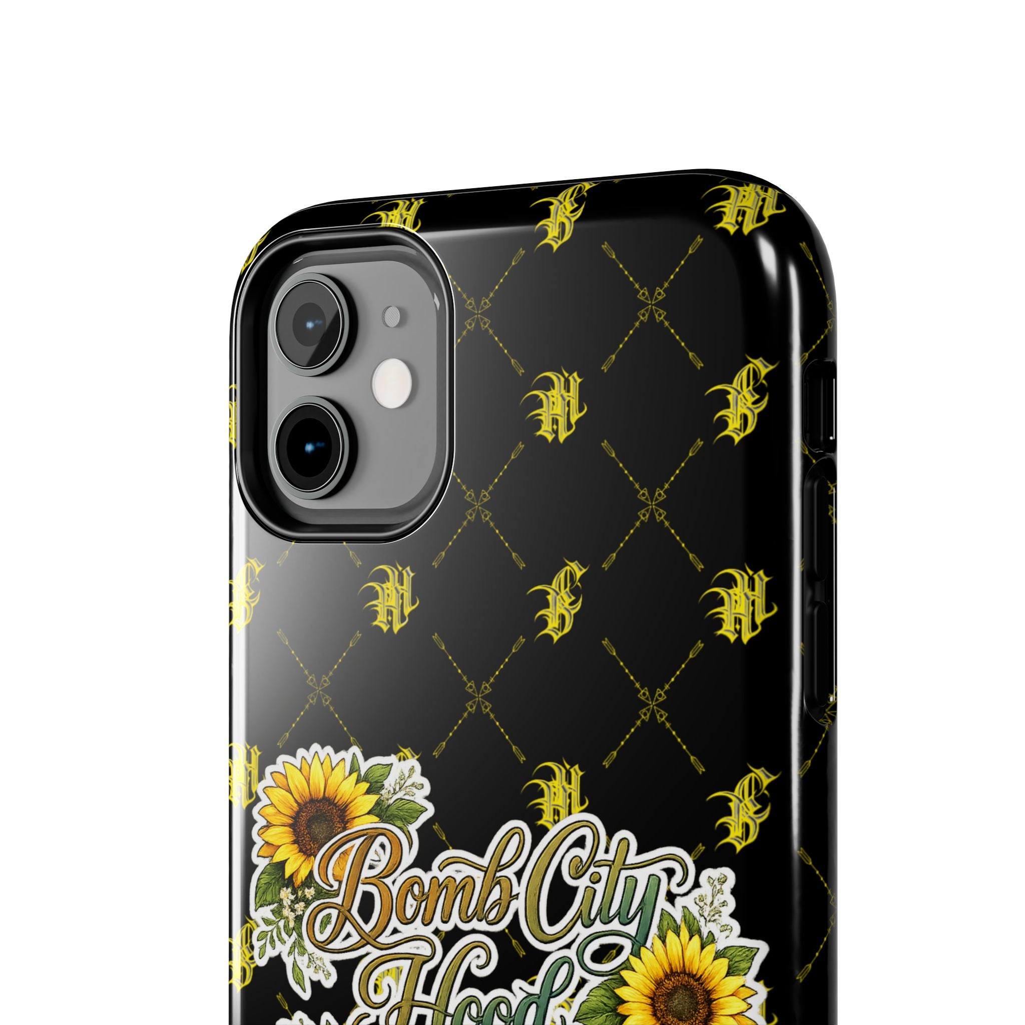 Tough Phone Case — "Bomb City Hood Hippie" Sunflower Protective Phone Cover
