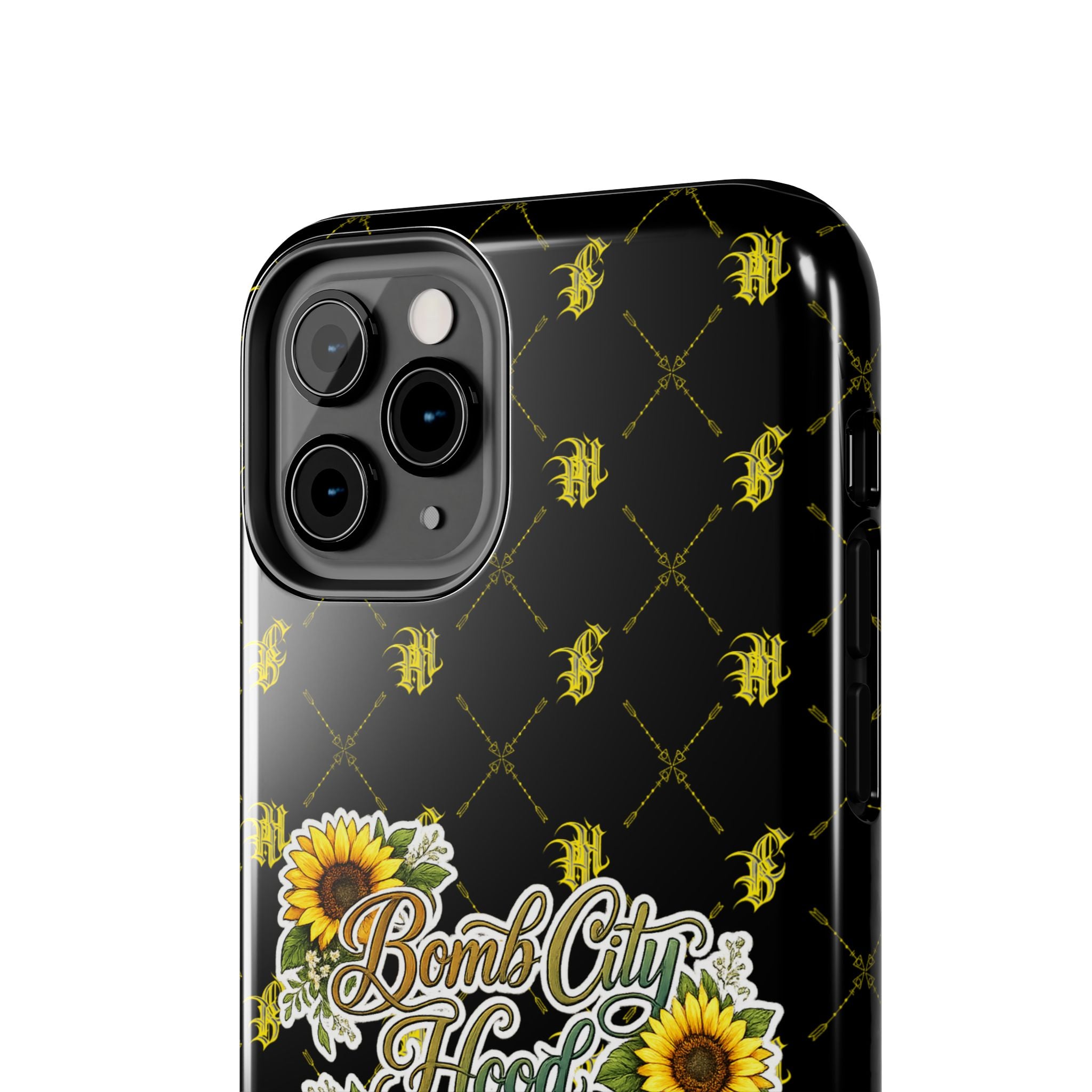 Tough Phone Case — "Bomb City Hood Hippie" Sunflower Protective Phone Cover
