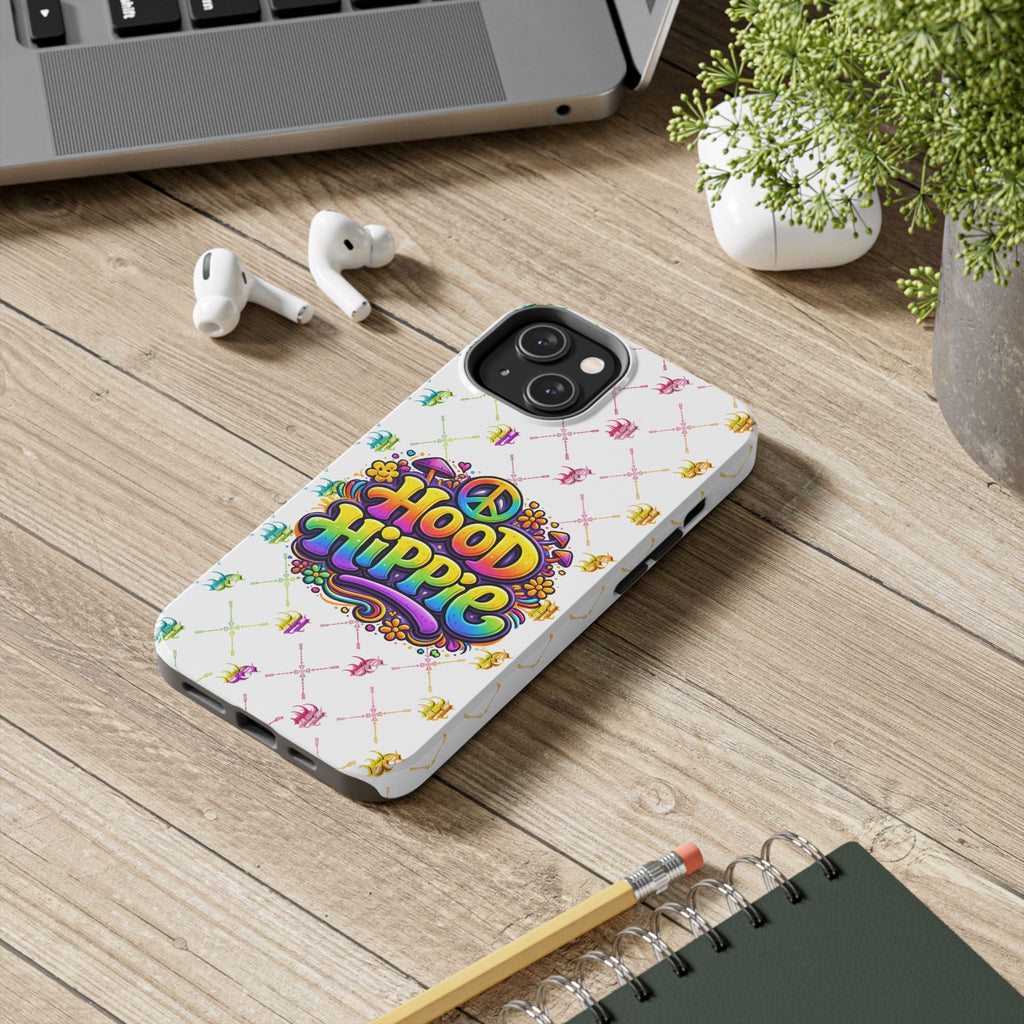 Bomb City Hood Hippie Tough Phone Case — Retro Peace Sign Floral iPhone Cover