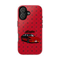Red JDM Drift Car Magnetic Phone Case — 'Gaijin' Retro Racing Design