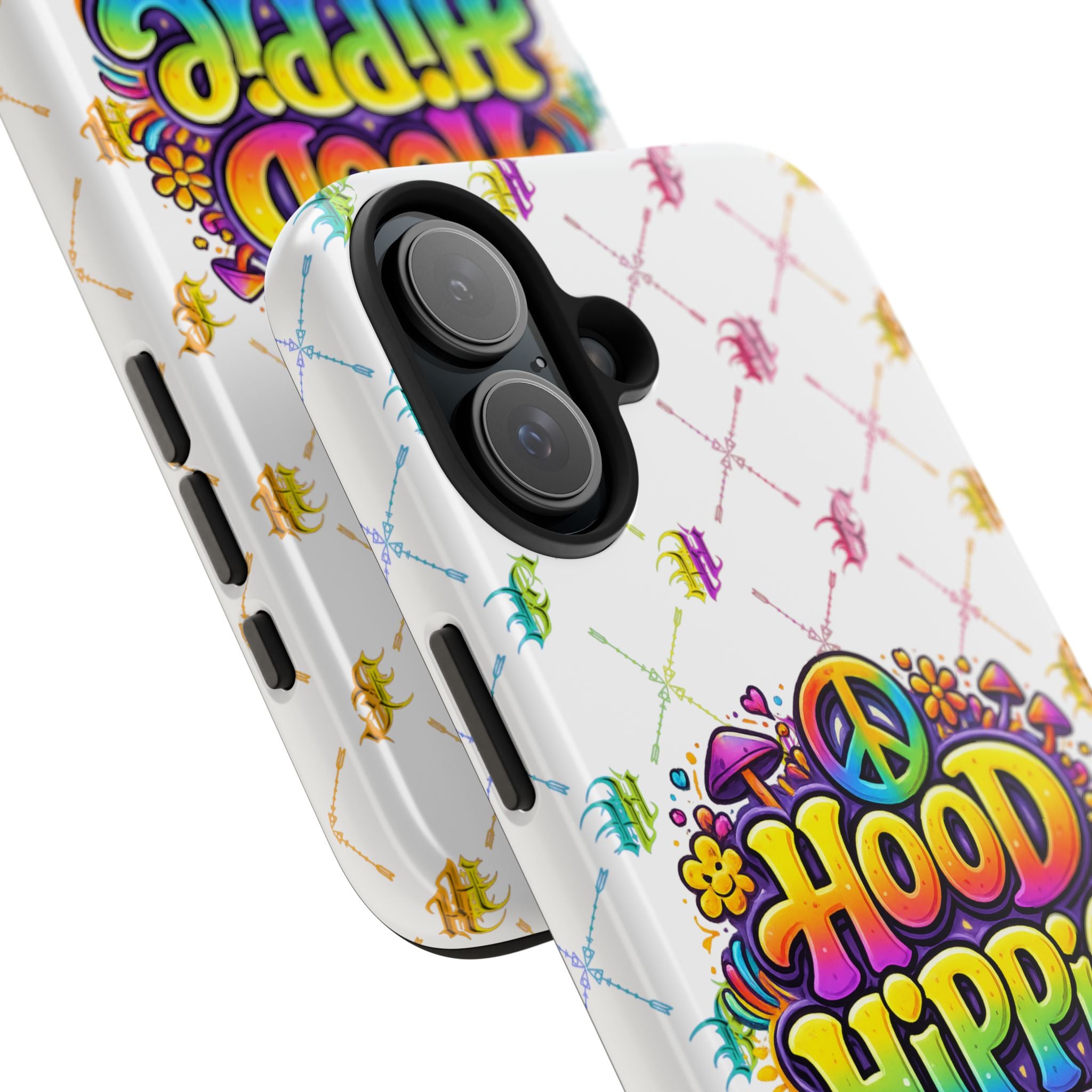 Bomb City Hood Hippie Tough Phone Case — Retro Peace Sign Floral iPhone Cover