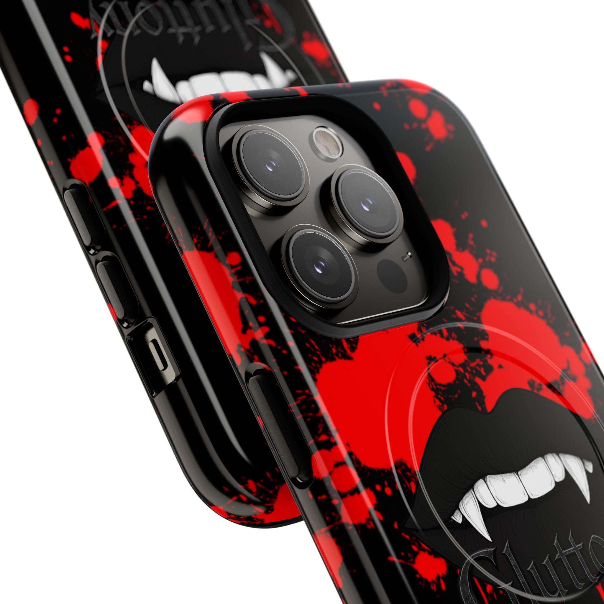 Phone Case — Vampire Fangs Blood Splatter Tough Magnetic Case (Gluttony)
