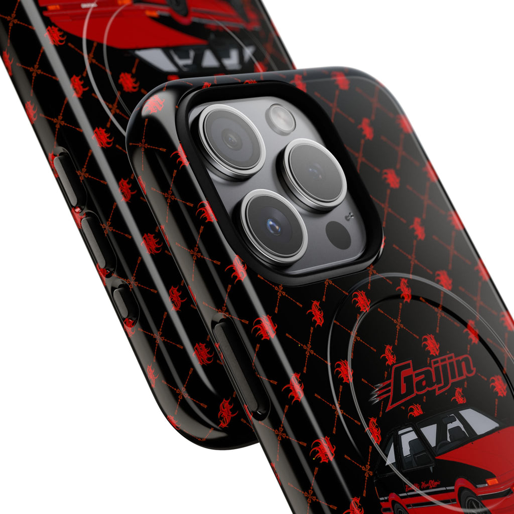 Retro Red Sports Car Tough Magnetic Phone Case — 'Ganja' Graphic