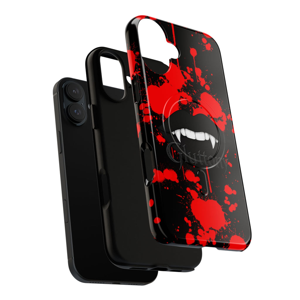Phone Case — Vampire Fangs Blood Splatter Tough Magnetic Case (Gluttony)