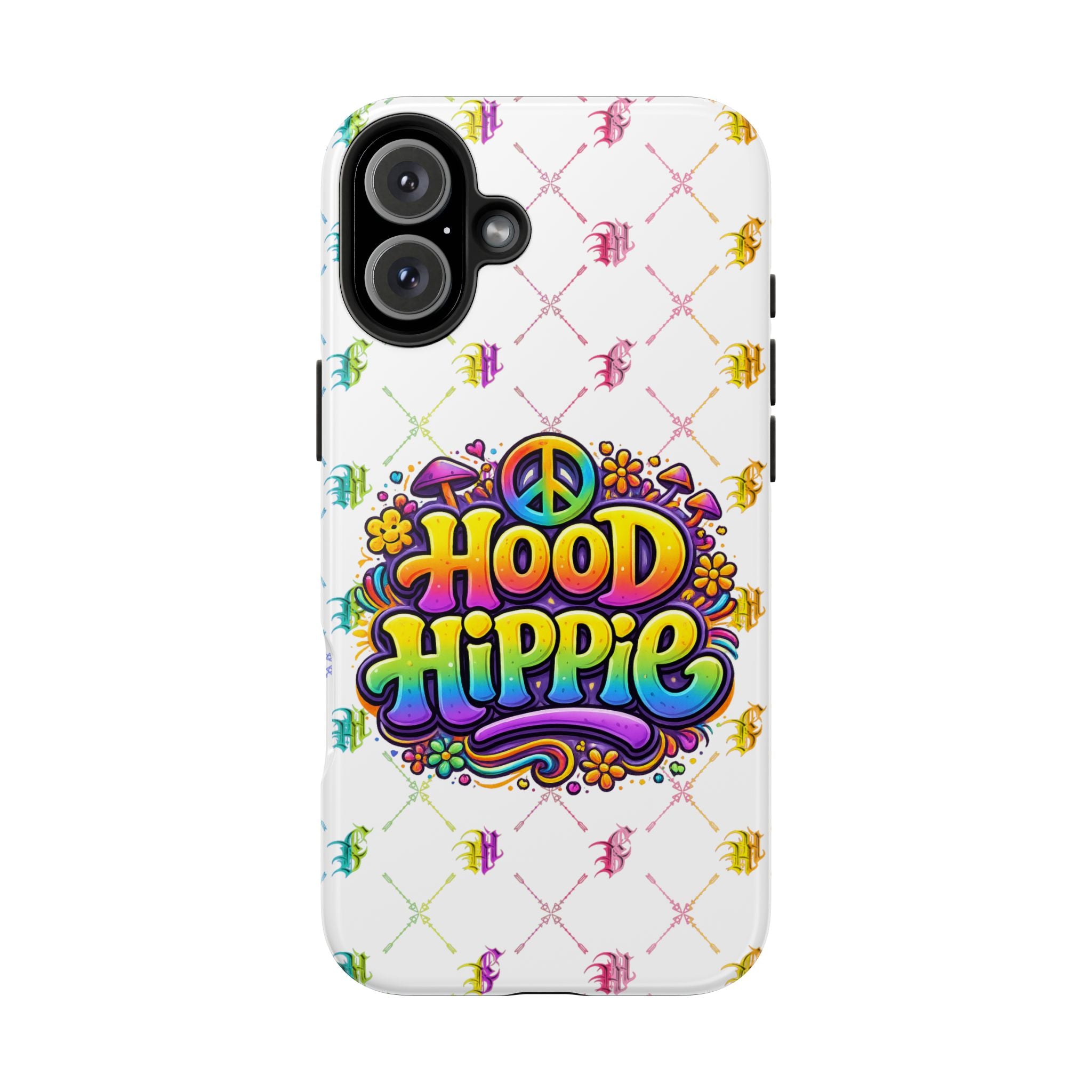 Bomb City Hood Hippie Tough Phone Case — Retro Peace Sign Floral iPhone Cover
