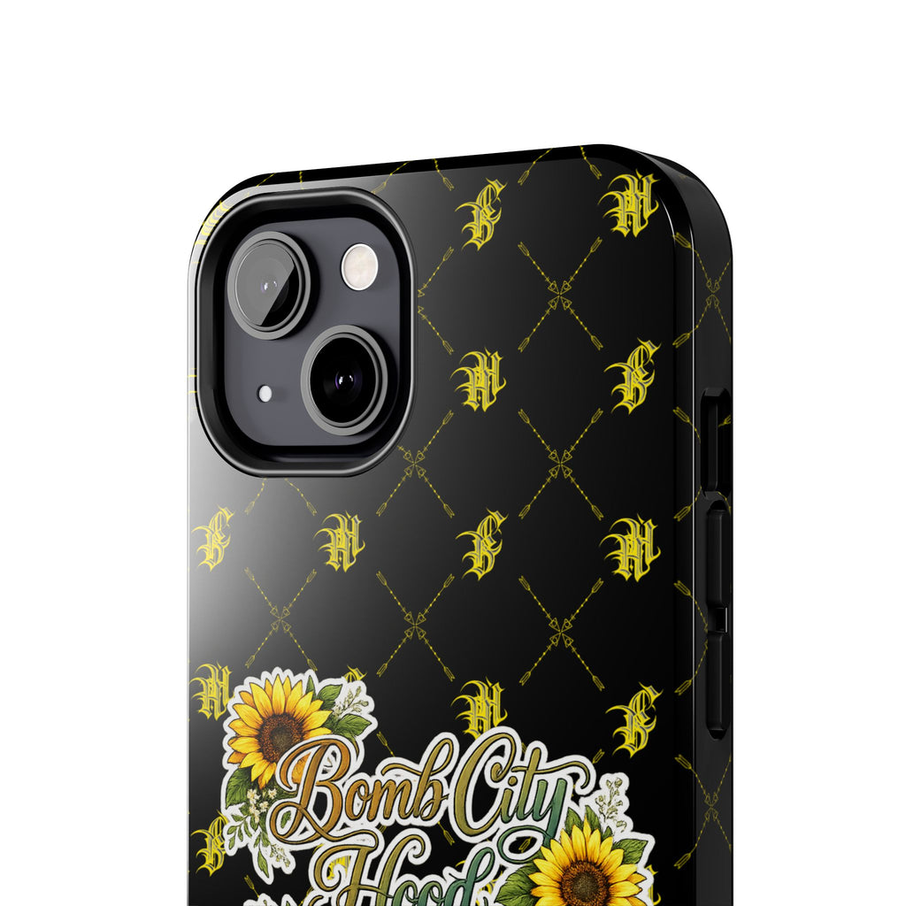 Tough Phone Case — "Bomb City Hood Hippie" Sunflower Protective Phone Cover