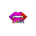 Lust Vampire Fangs Kiss-Cut Vinyl Sticker — Colorful Lip Decal