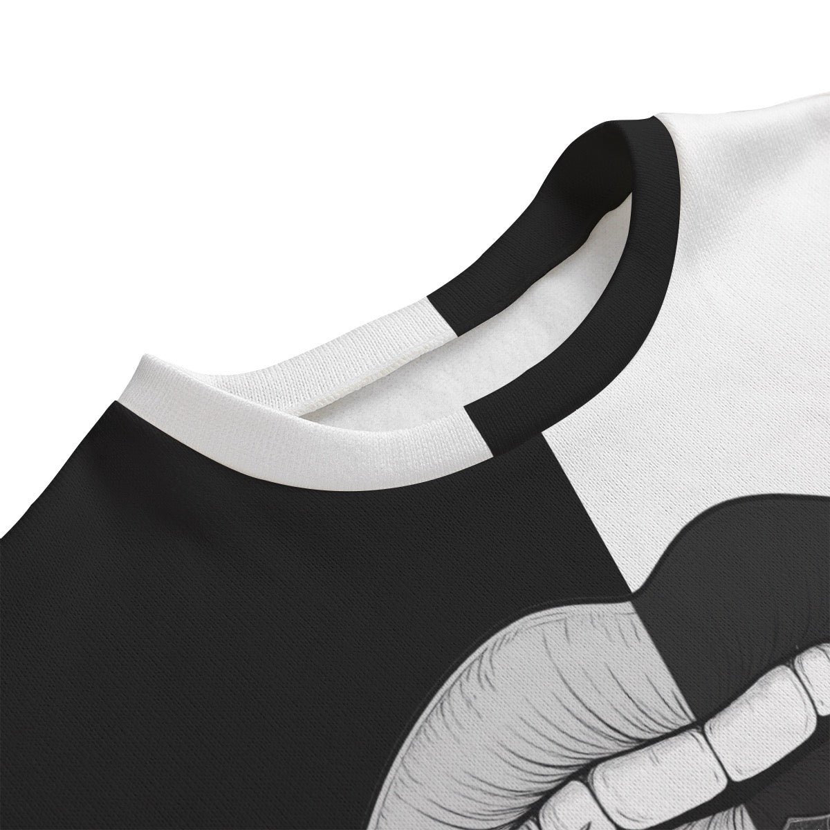 All-Over Print Unisex Drop-shoulder Knitted Fleece Sweater