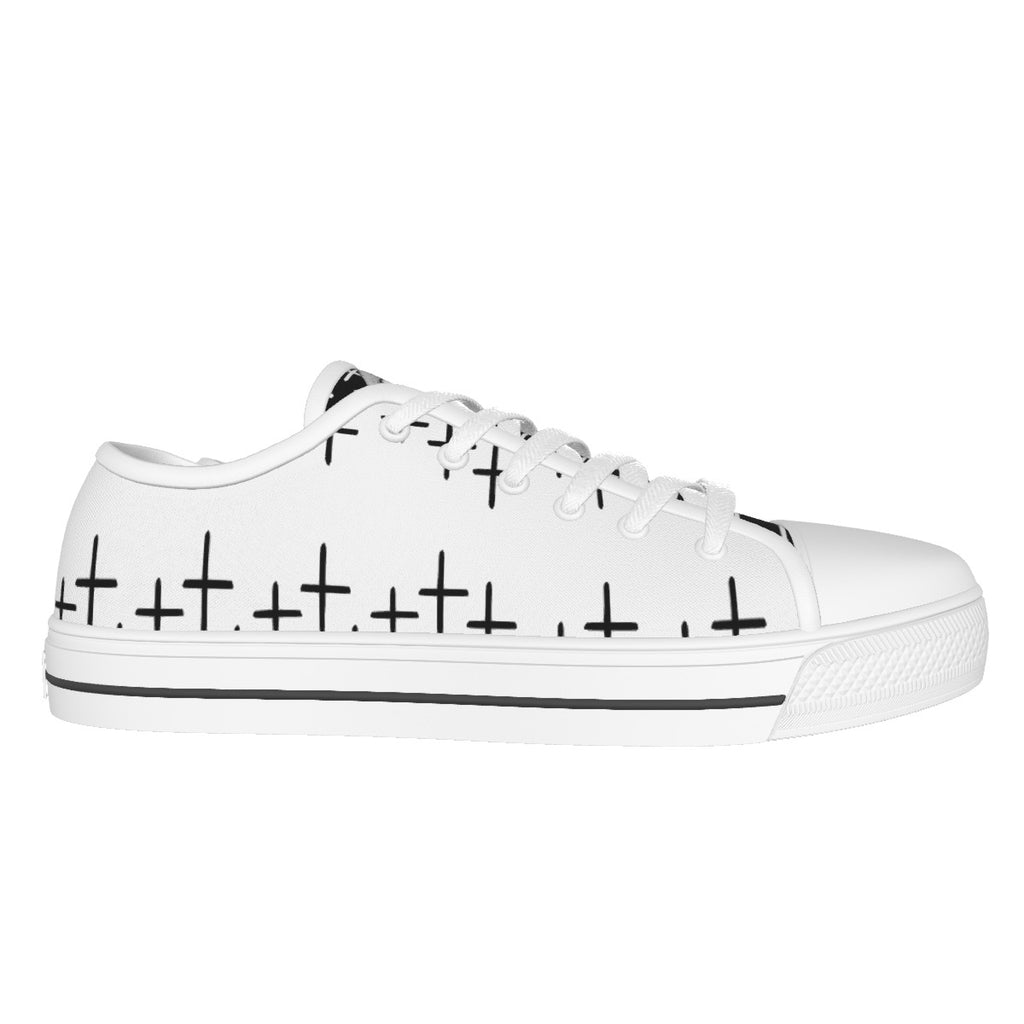 All-over Print Women's White Sole Canvas Shoes